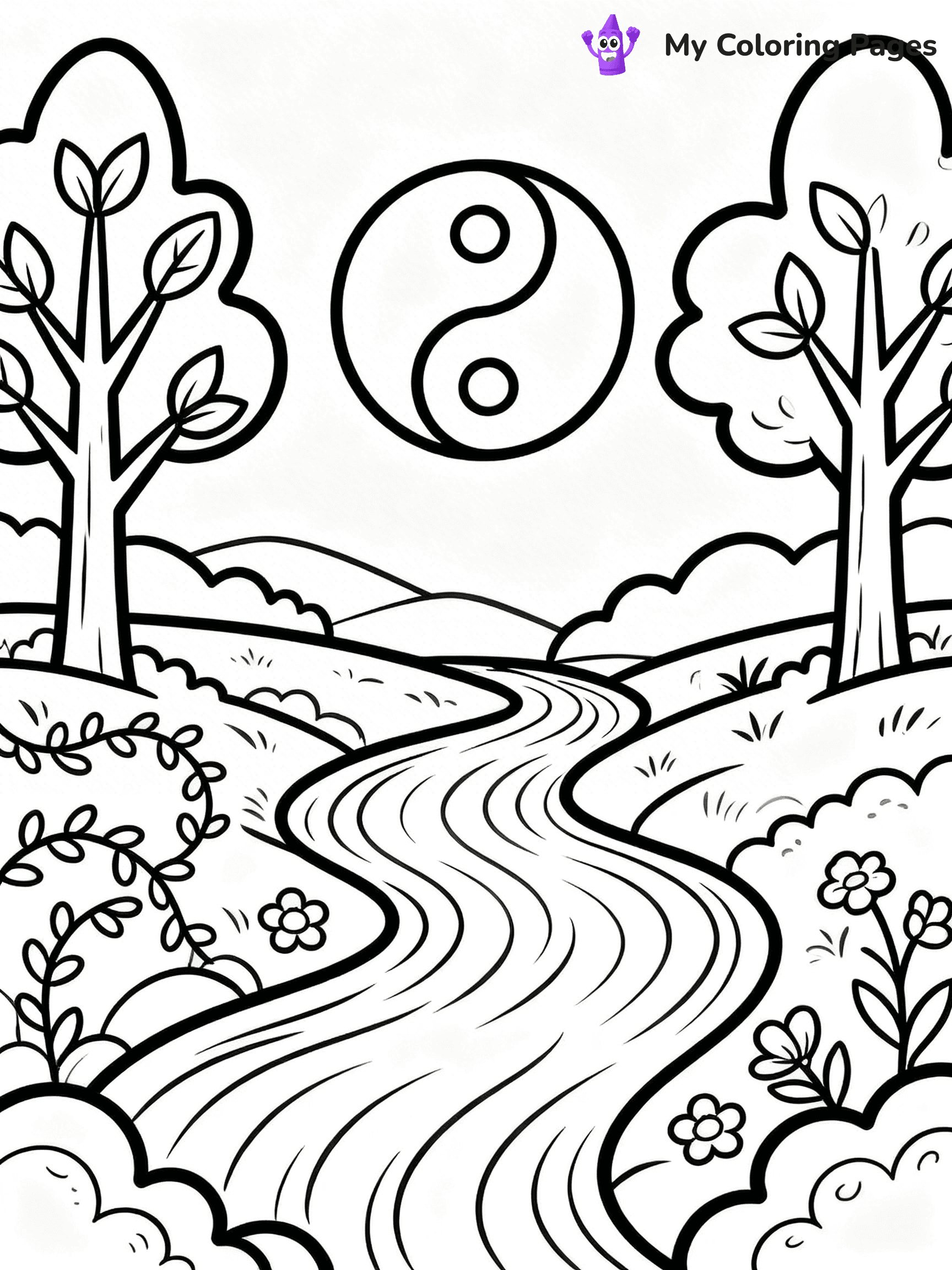 Yin Yang Coloring Pages - 21
