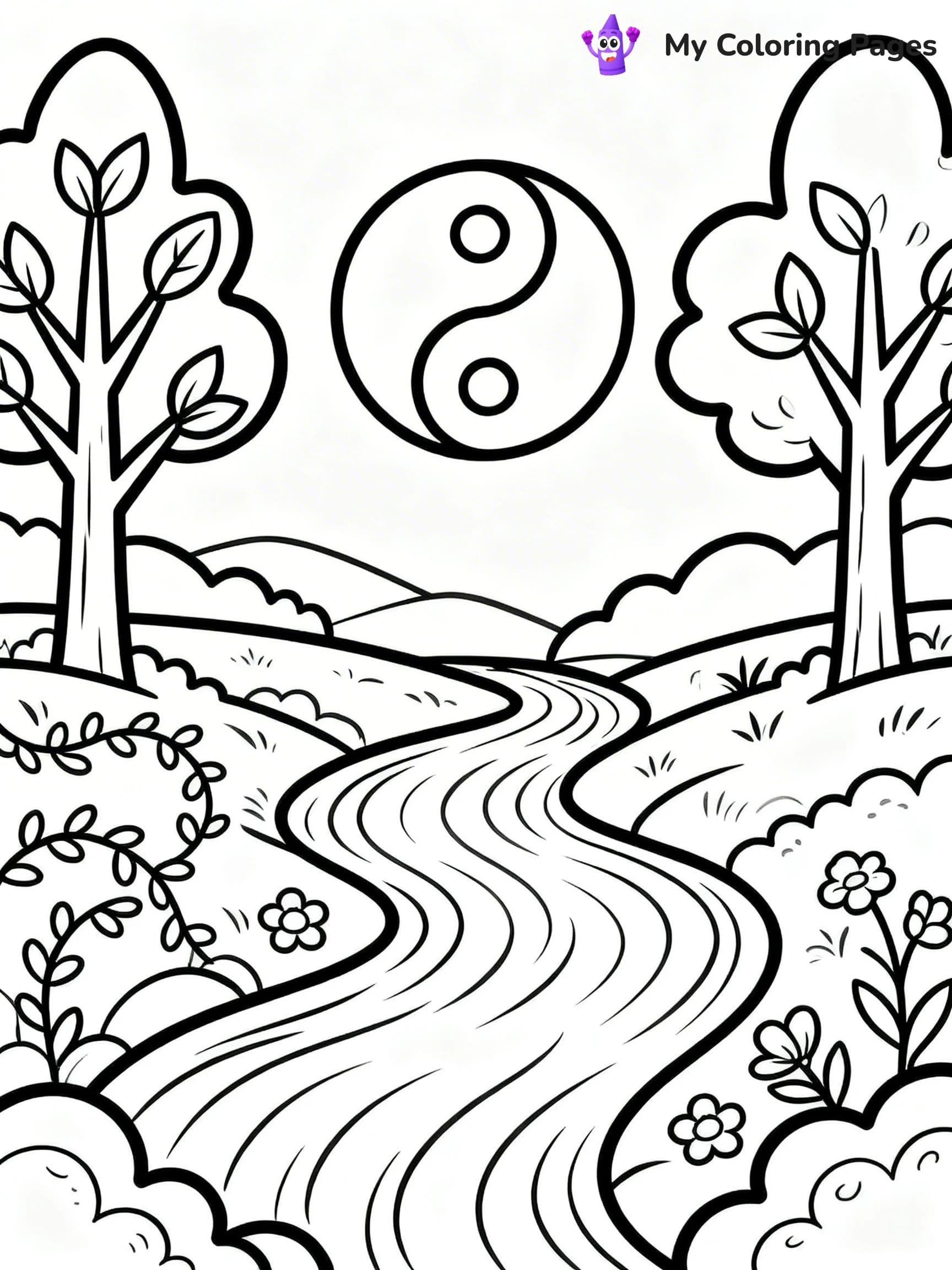 Yin Yang Coloring Pages - 20