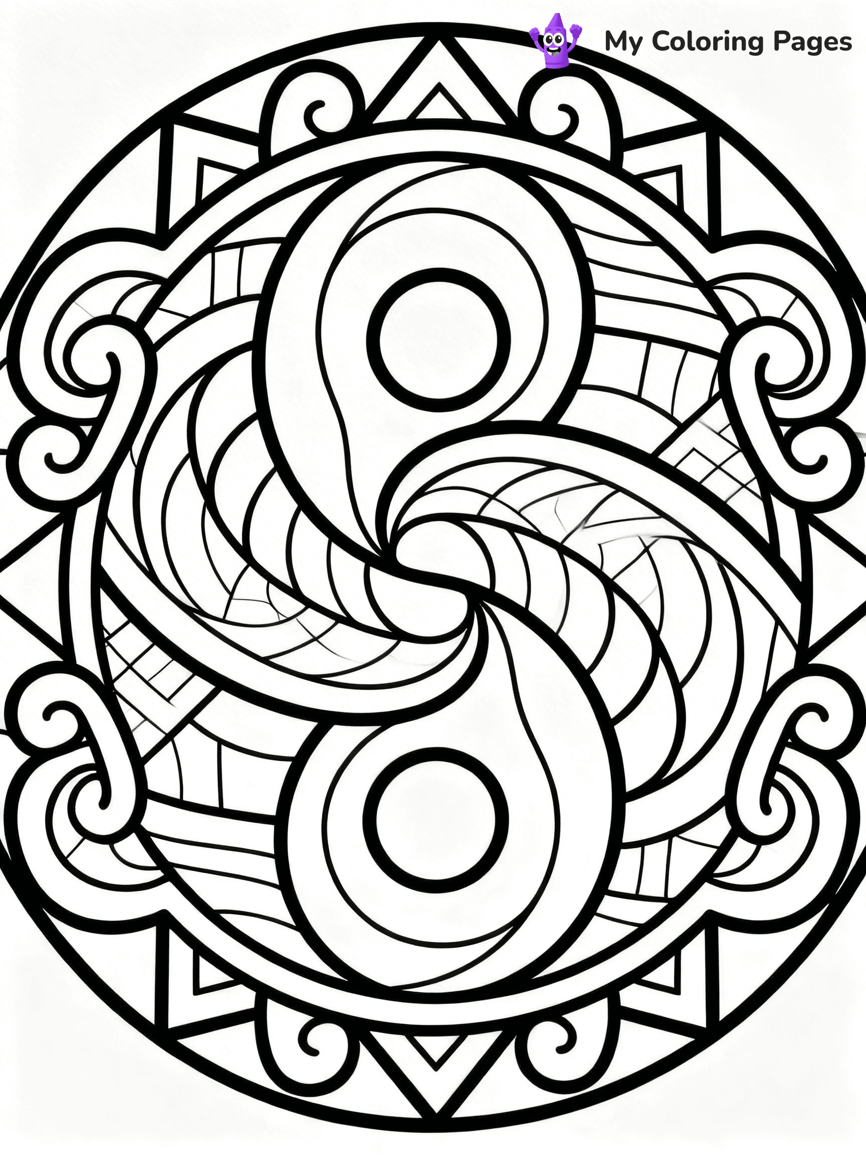 Yin Yang Coloring Pages - 17