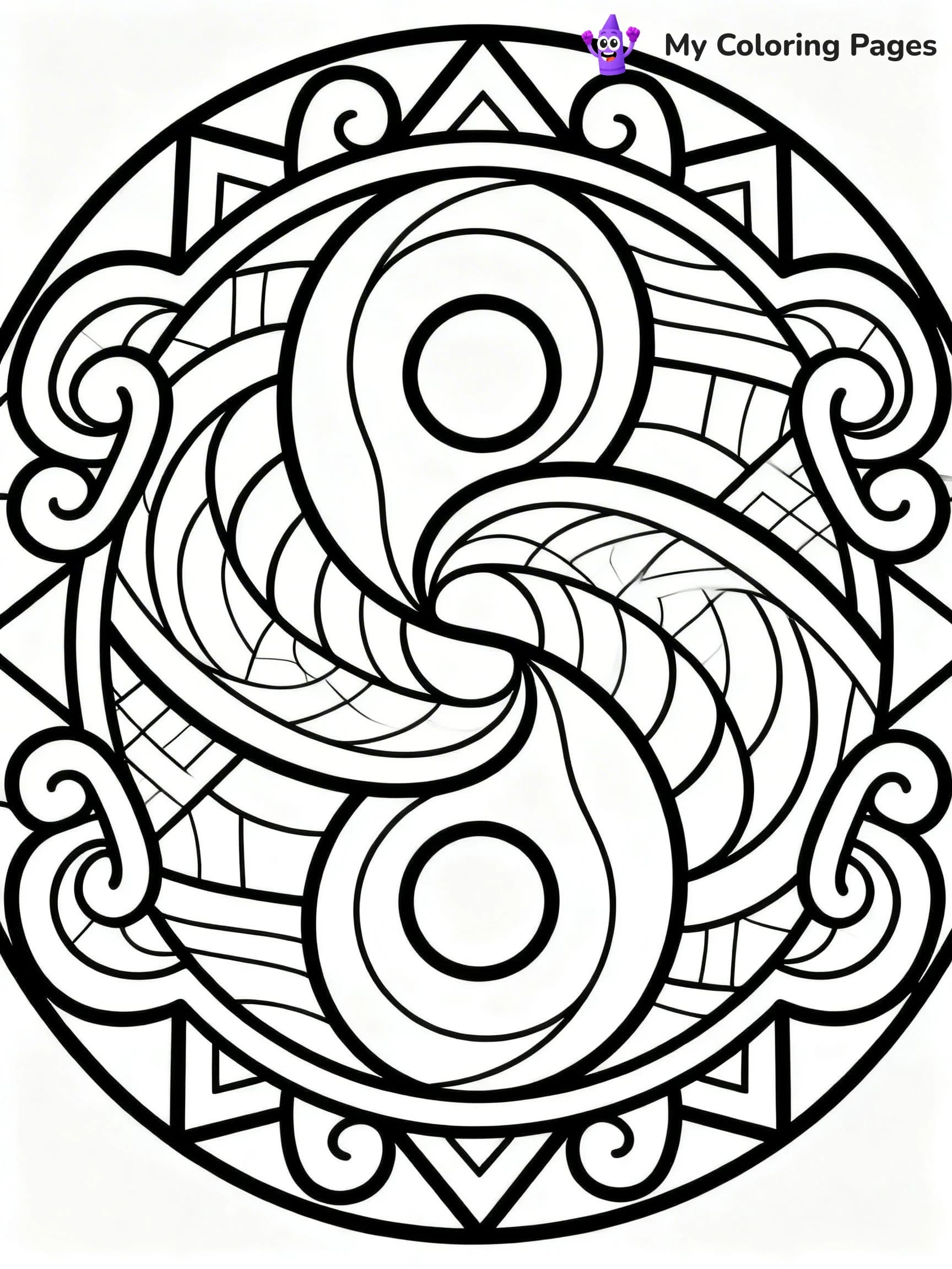 Yin Yang Coloring Pages - 16