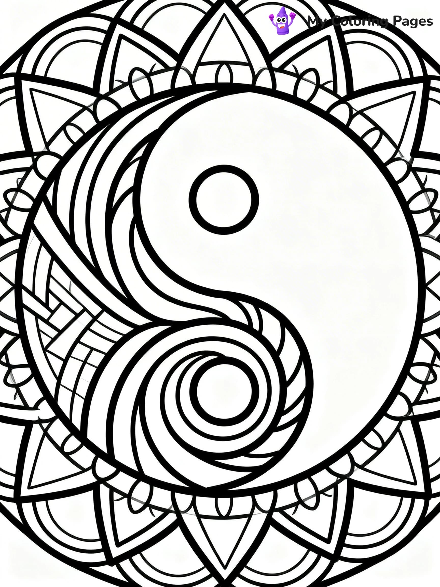 Yin Yang Coloring Pages - 14