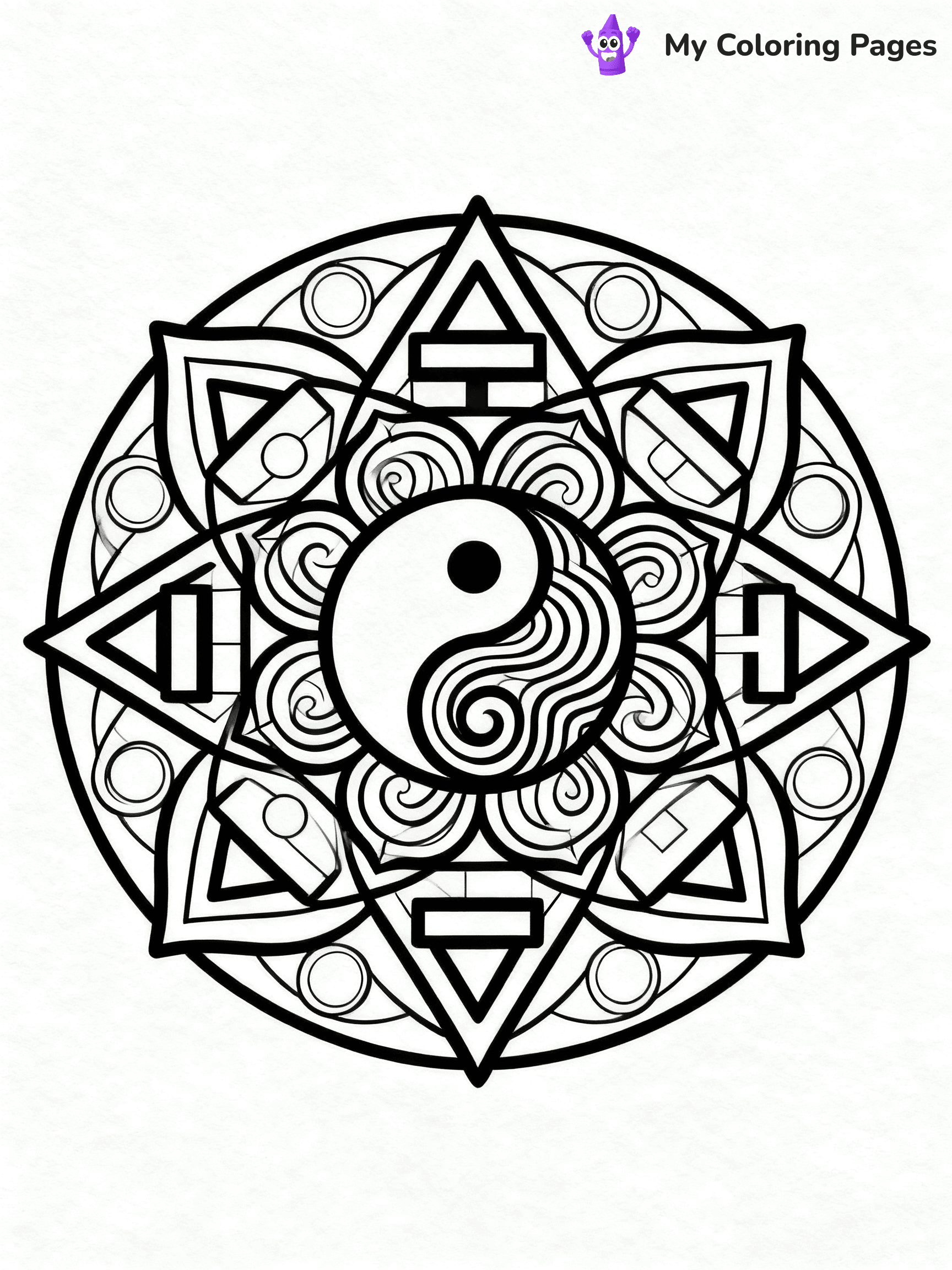Yin Yang Coloring Pages - 14