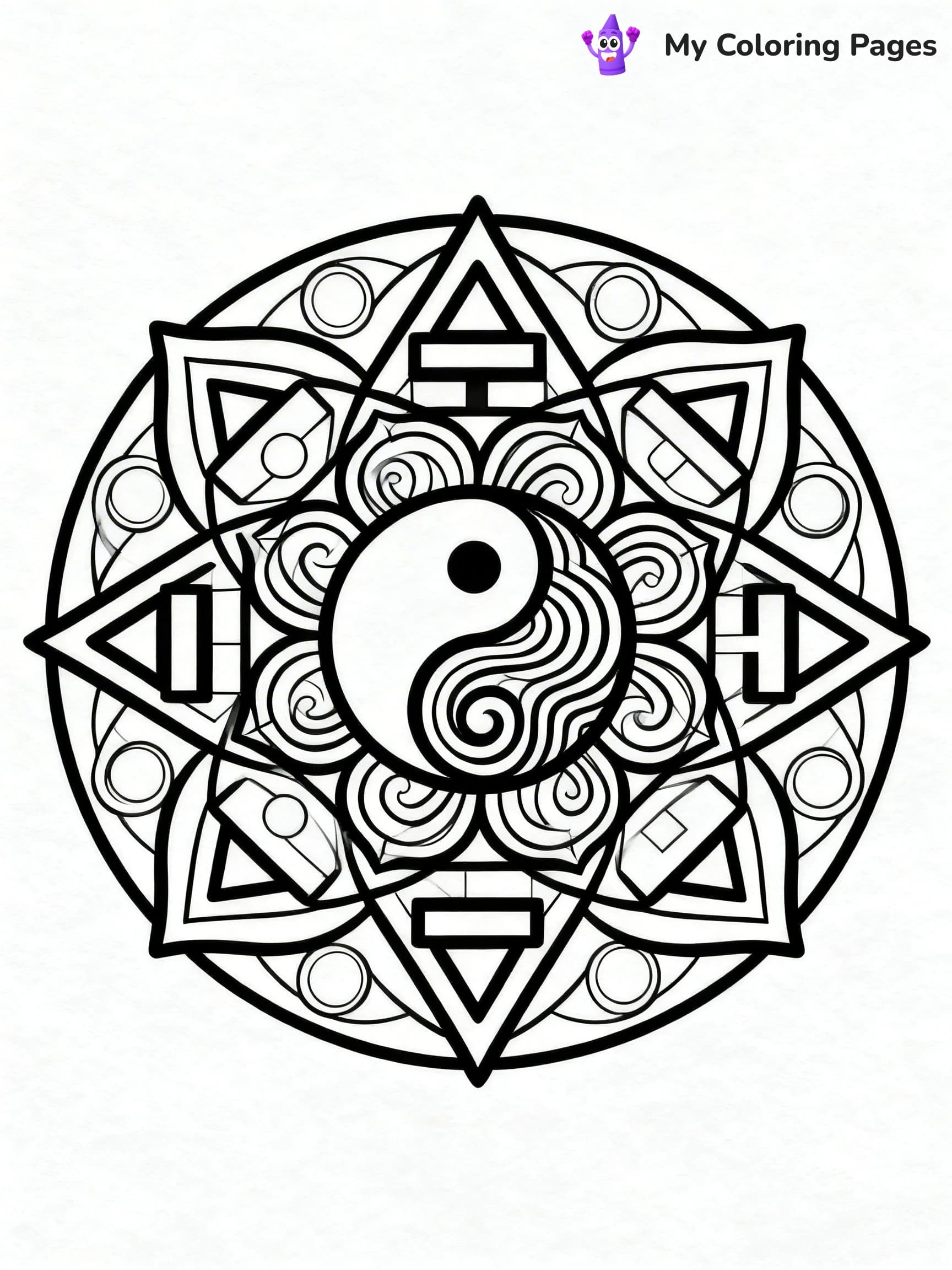 Yin Yang Coloring Pages - 13
