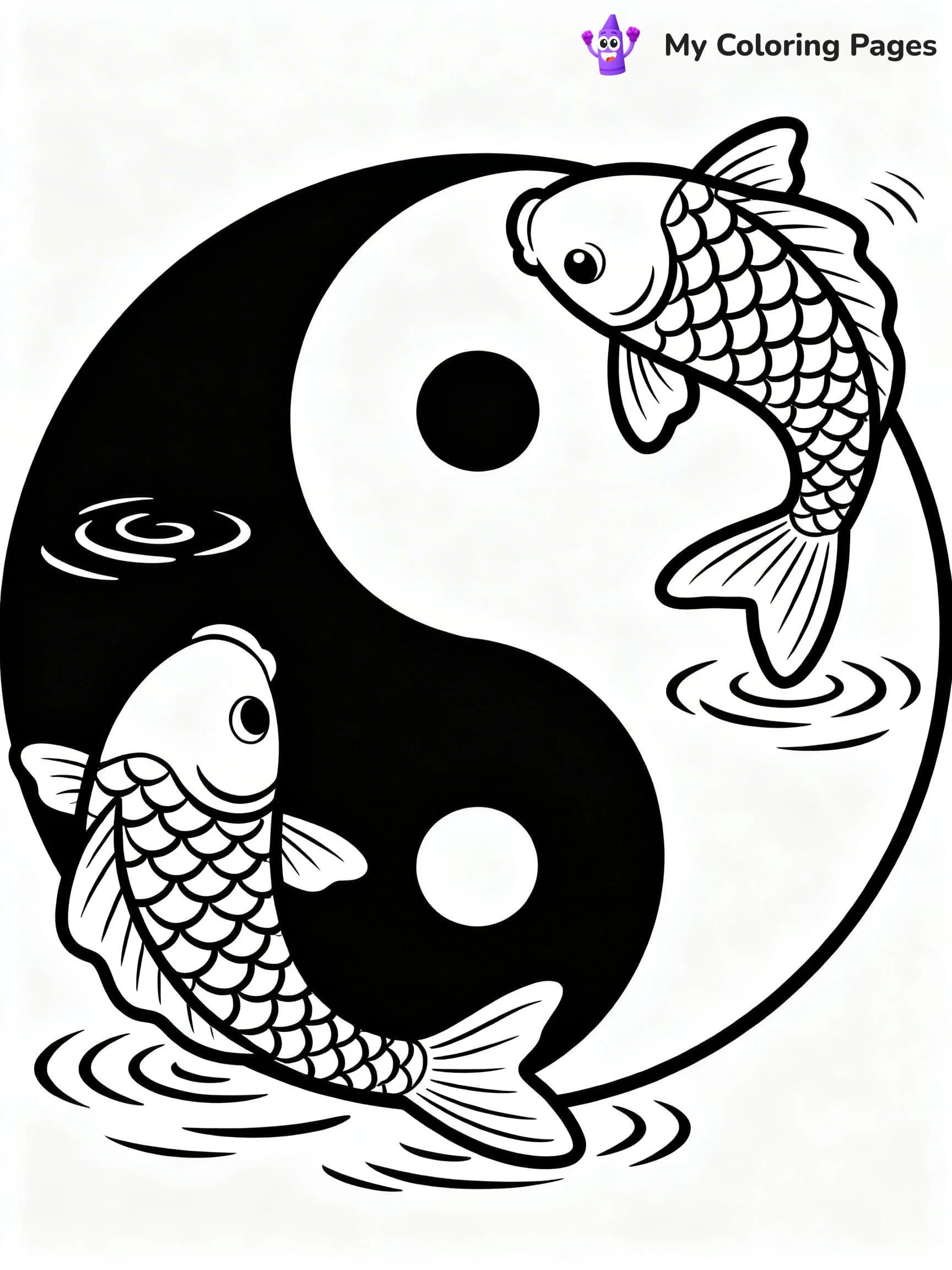 Yin Yang Coloring Pages - 12