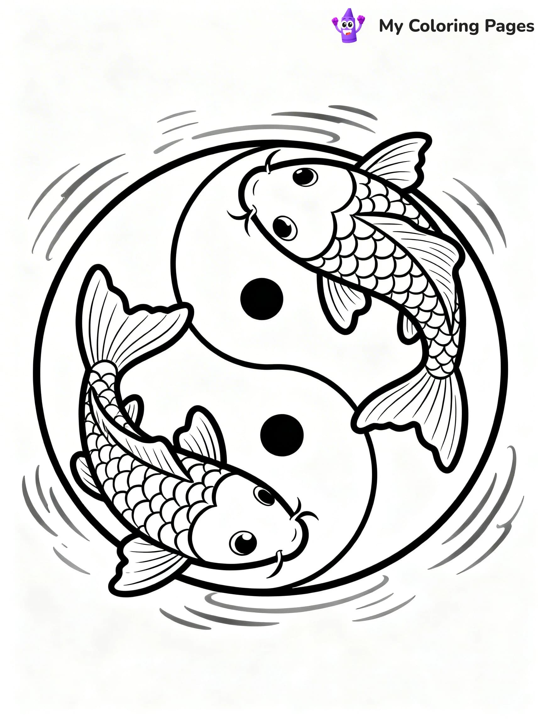 Yin Yang Coloring Pages - 9