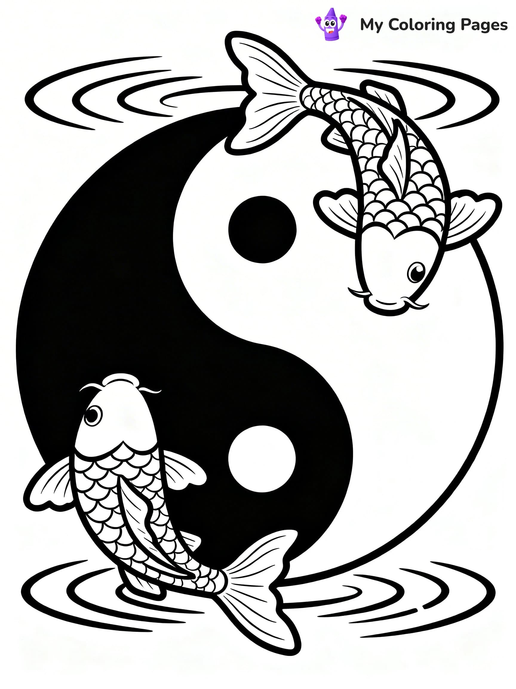 Yin Yang Coloring Pages - 7