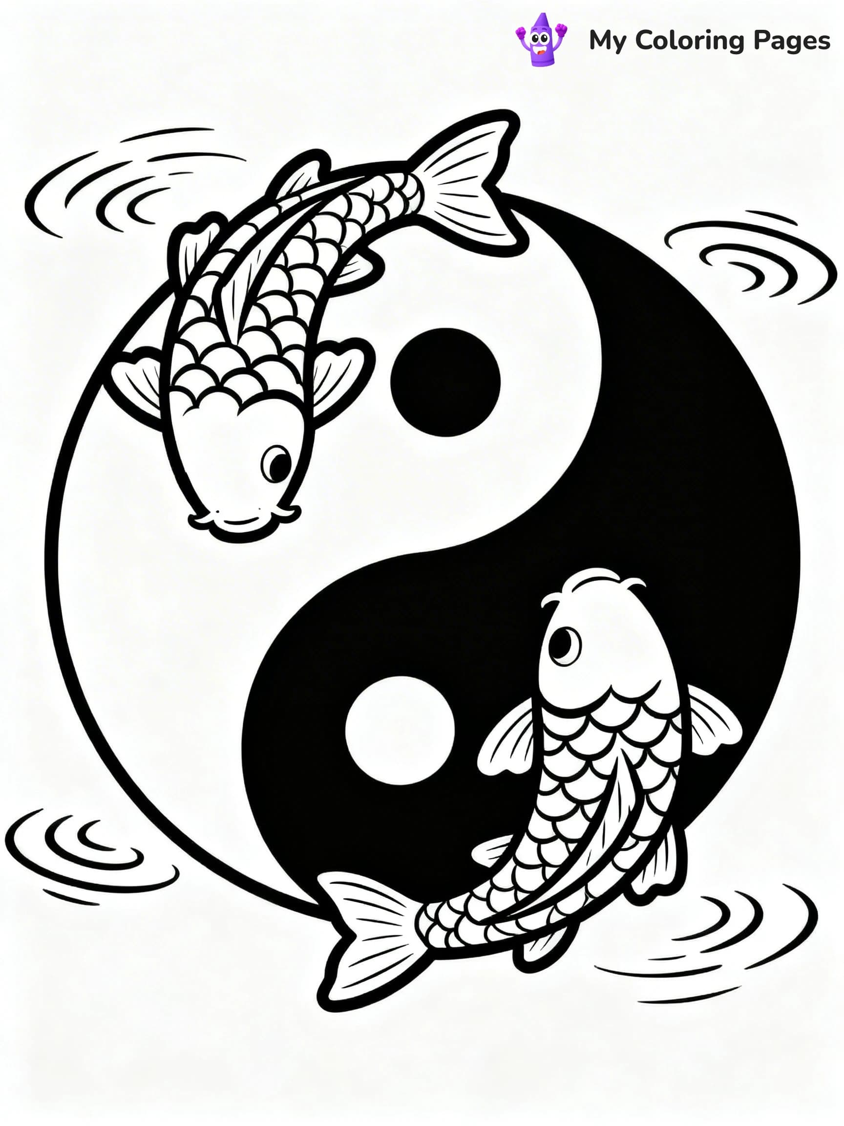 Yin Yang Coloring Pages - 6
