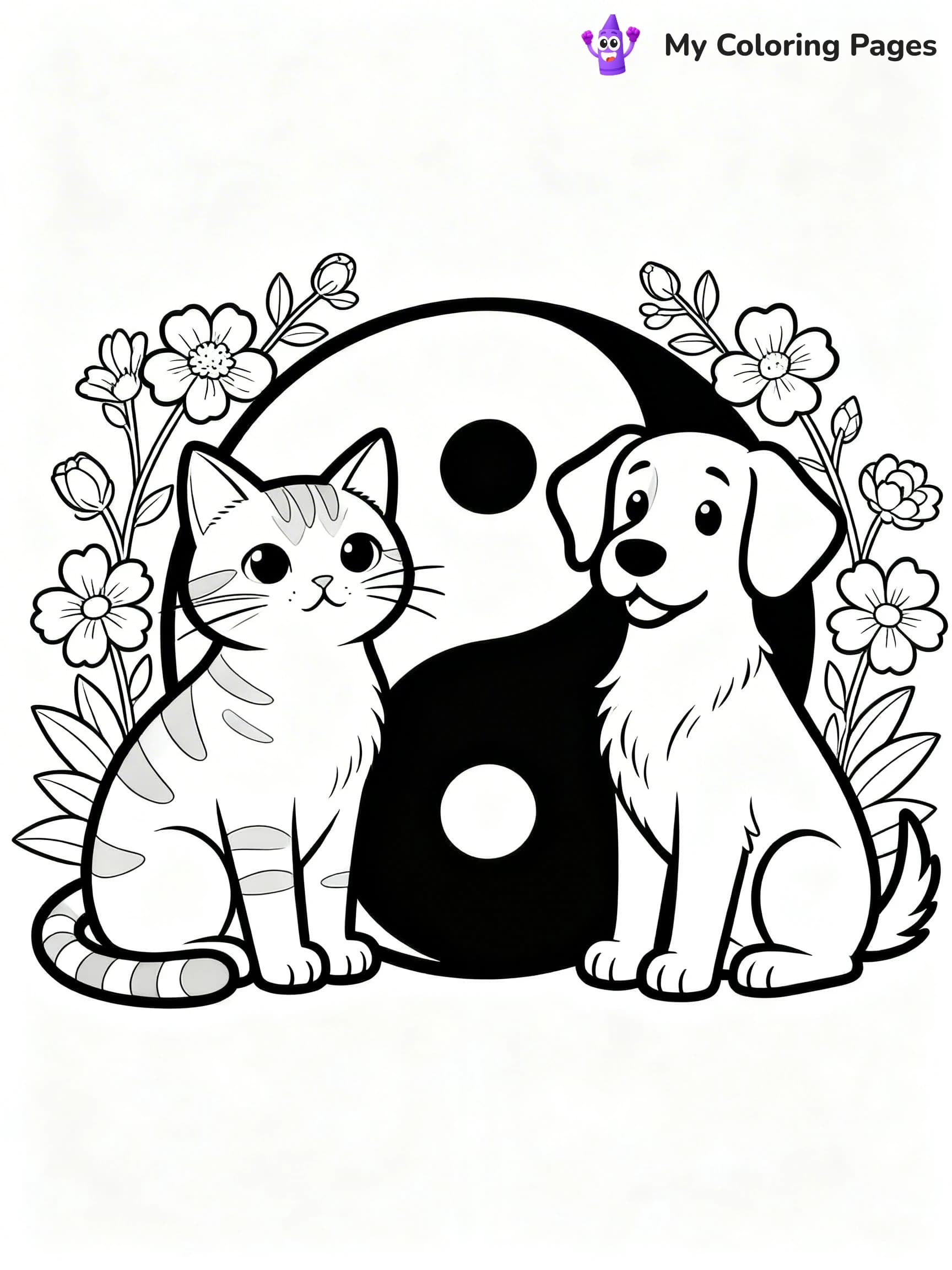 Yin Yang Coloring Pages - 5
