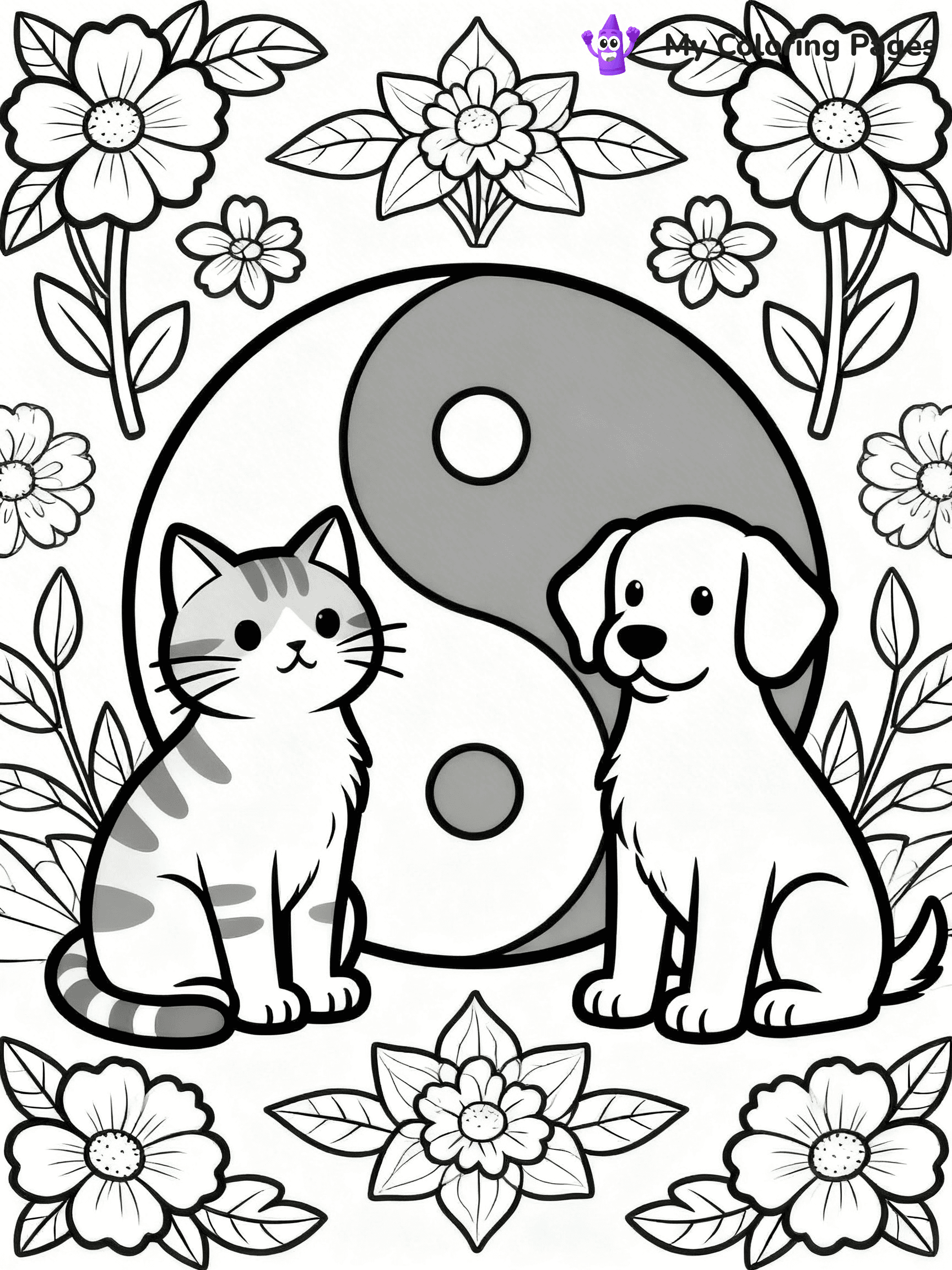 Yin Yang Coloring Pages - 5