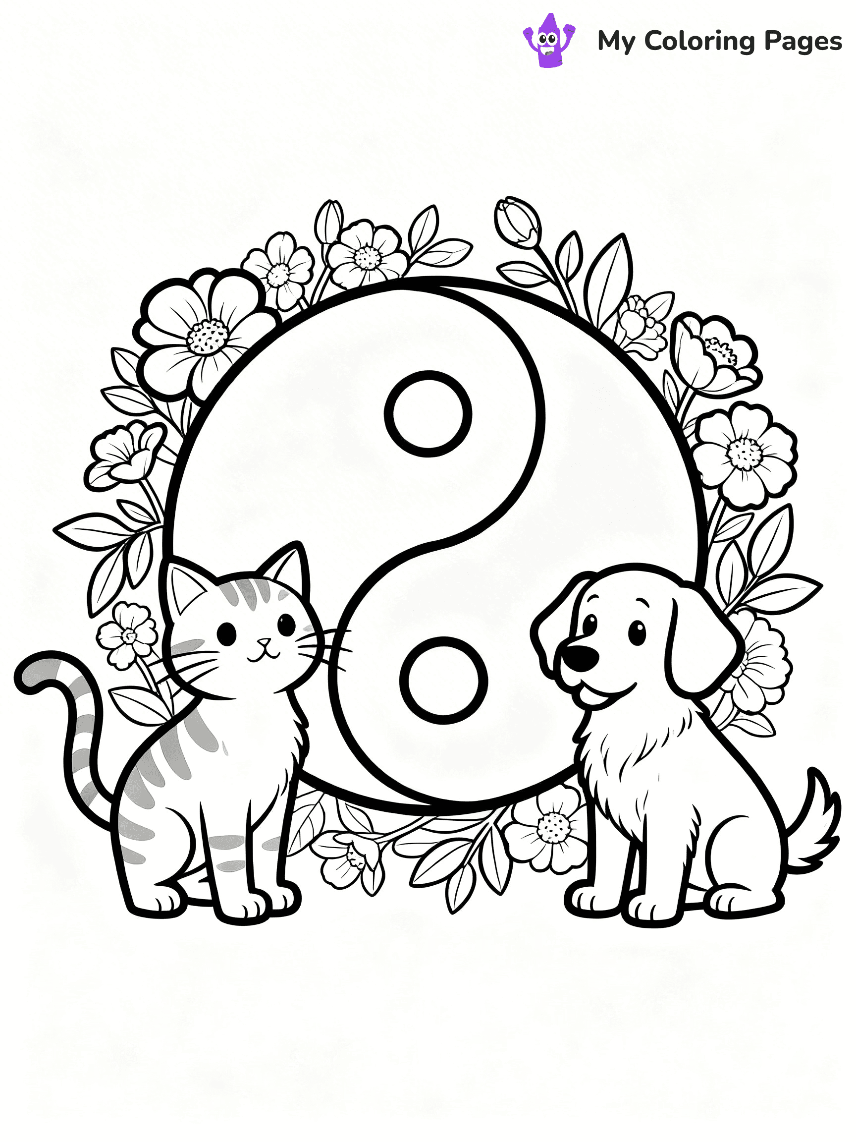 Yin Yang Coloring Pages - 4