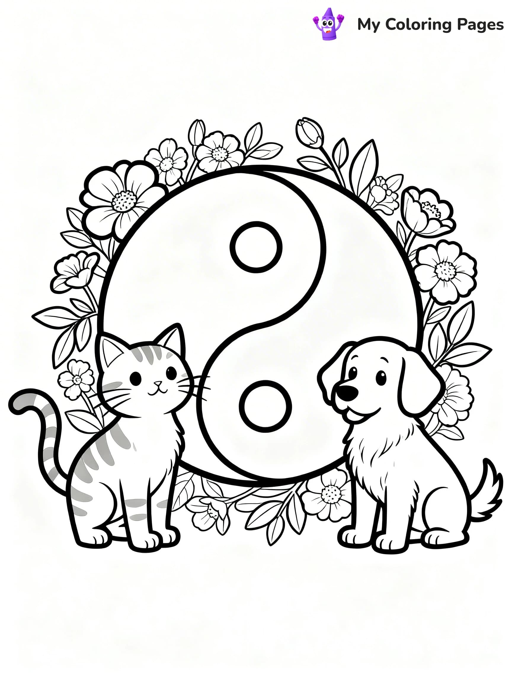Yin Yang Coloring Pages - 4