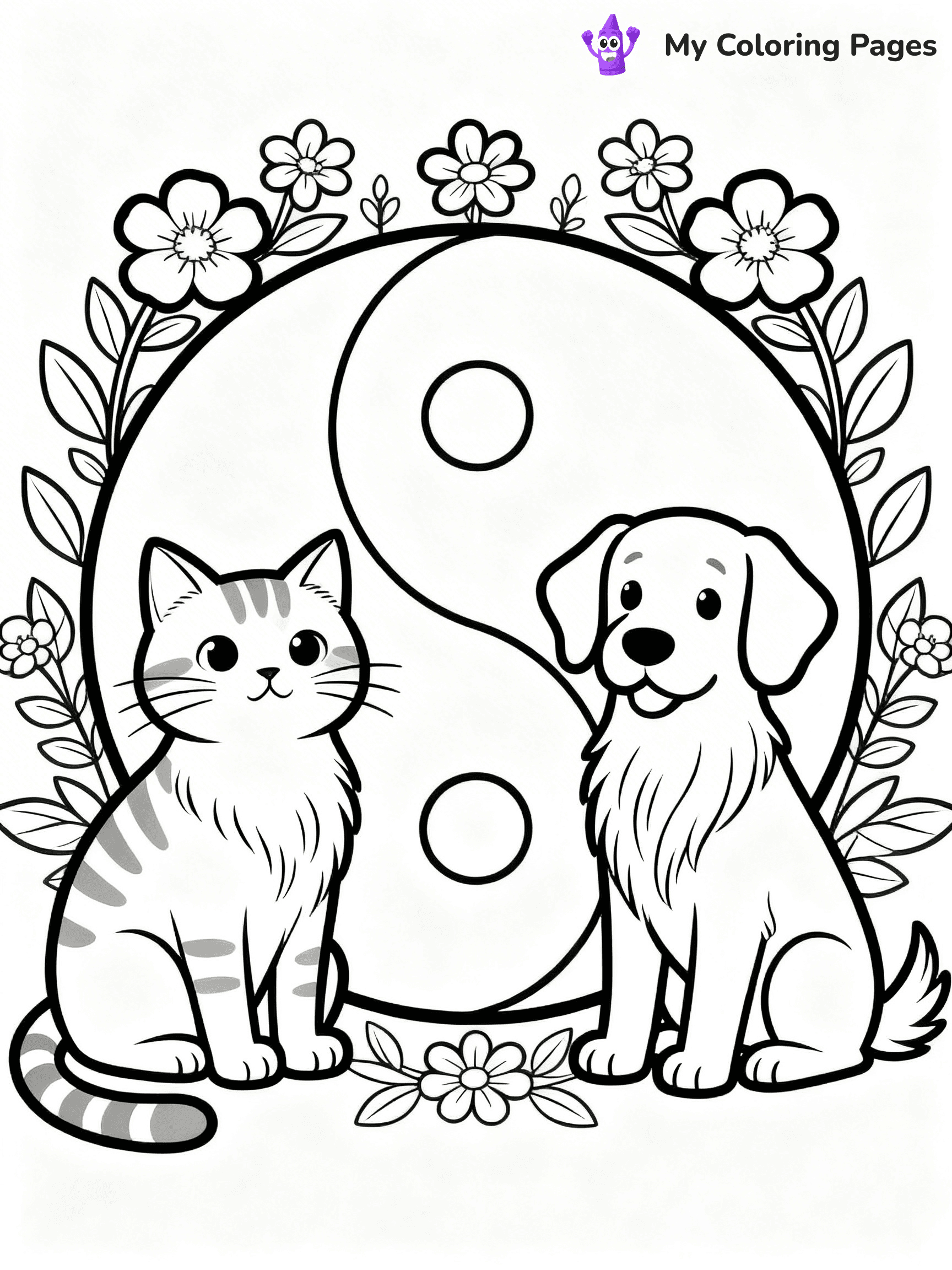 Yin Yang Coloring Pages - 3