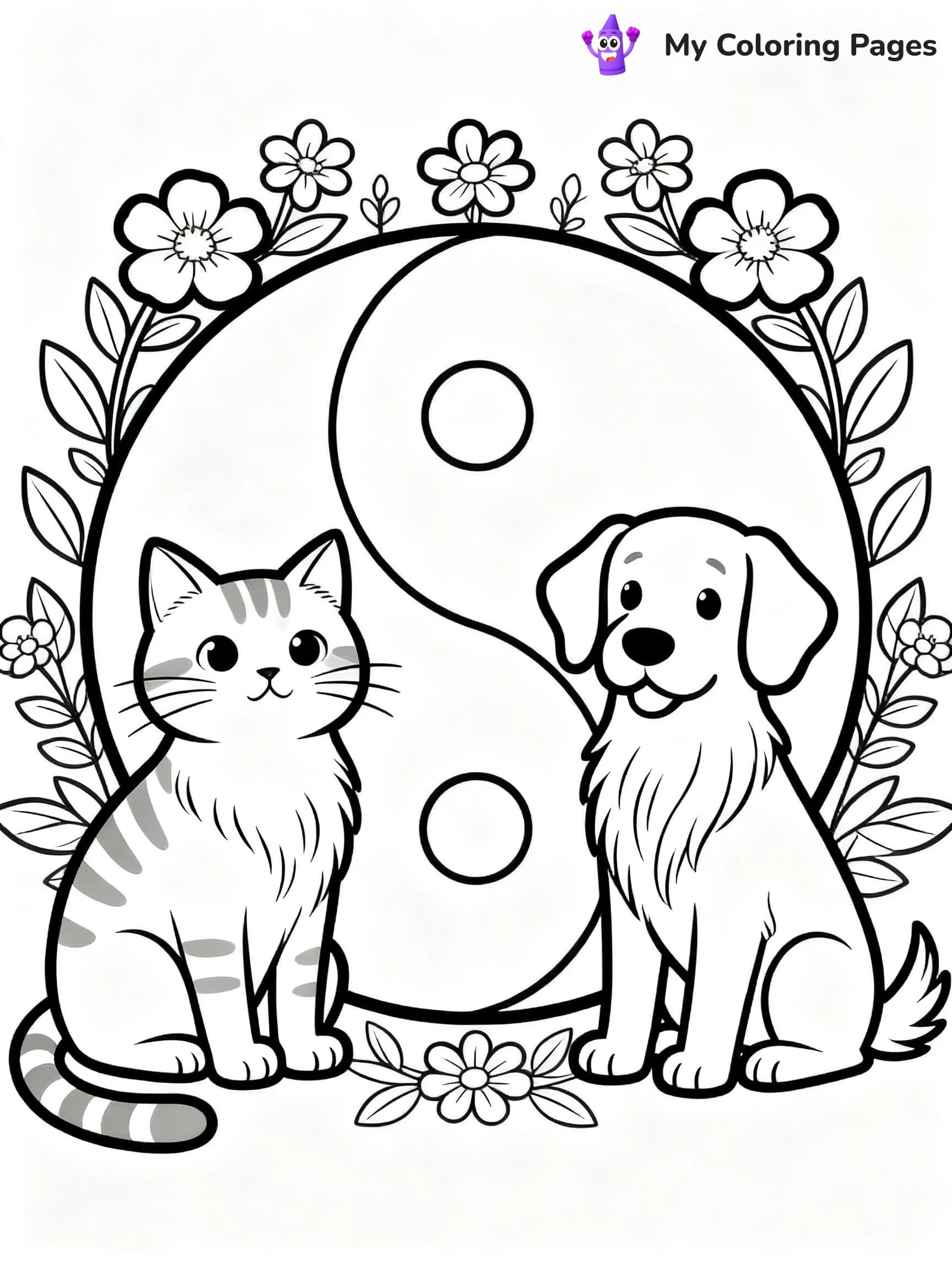 Yin Yang Coloring Pages - 3
