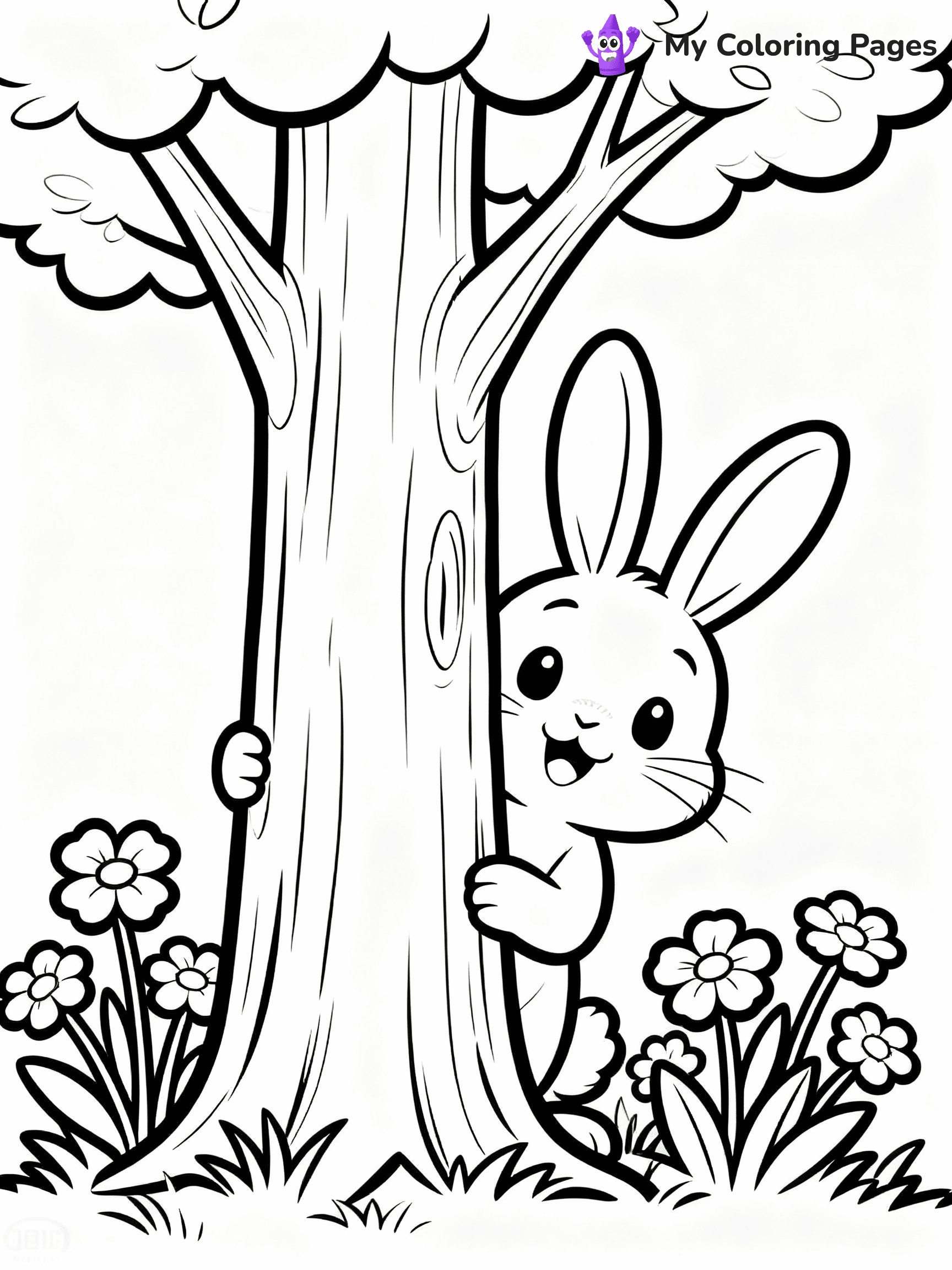 Easter Bunny Coloring Pages - 41