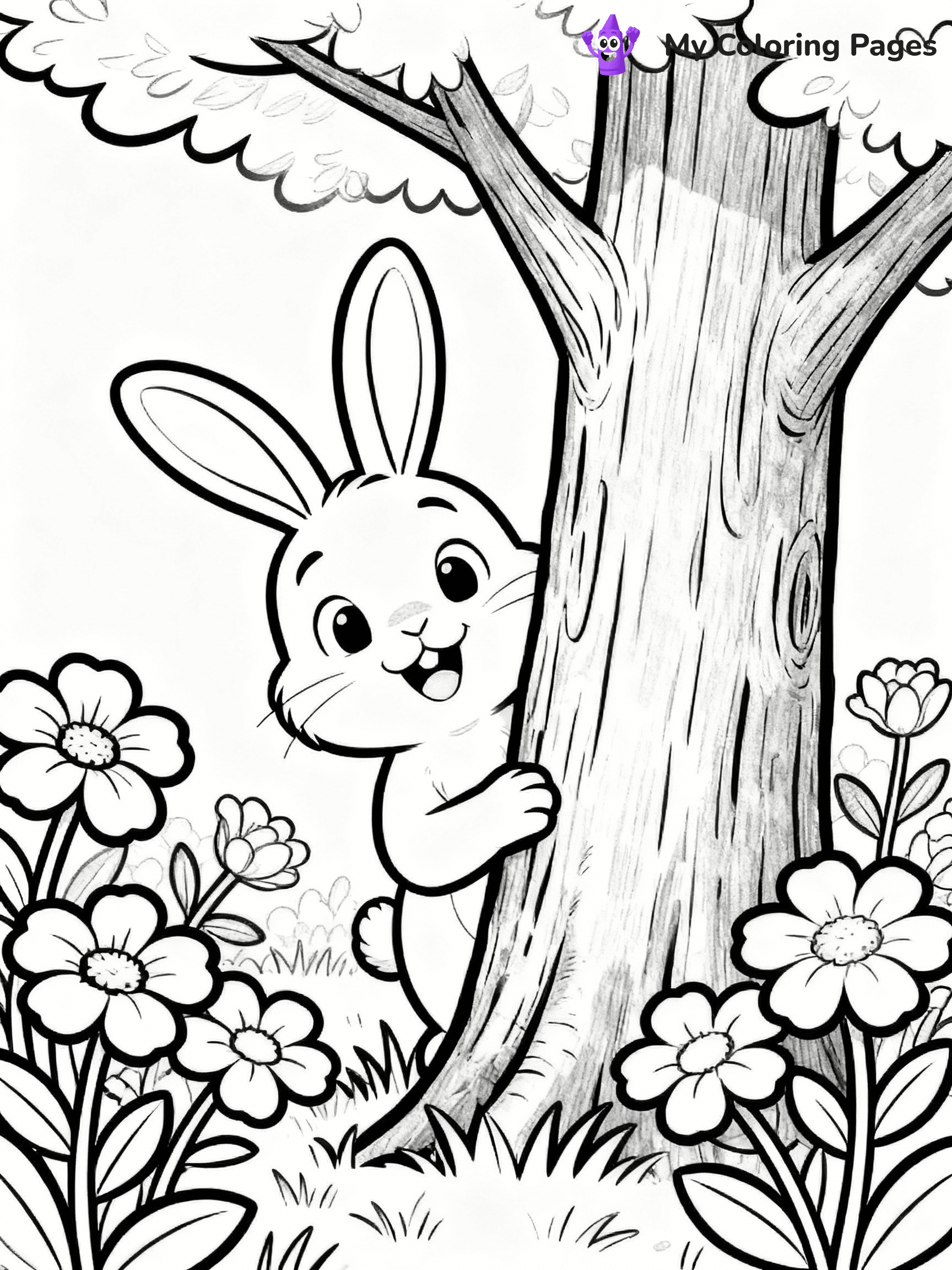 Easter Bunny Coloring Pages - 37