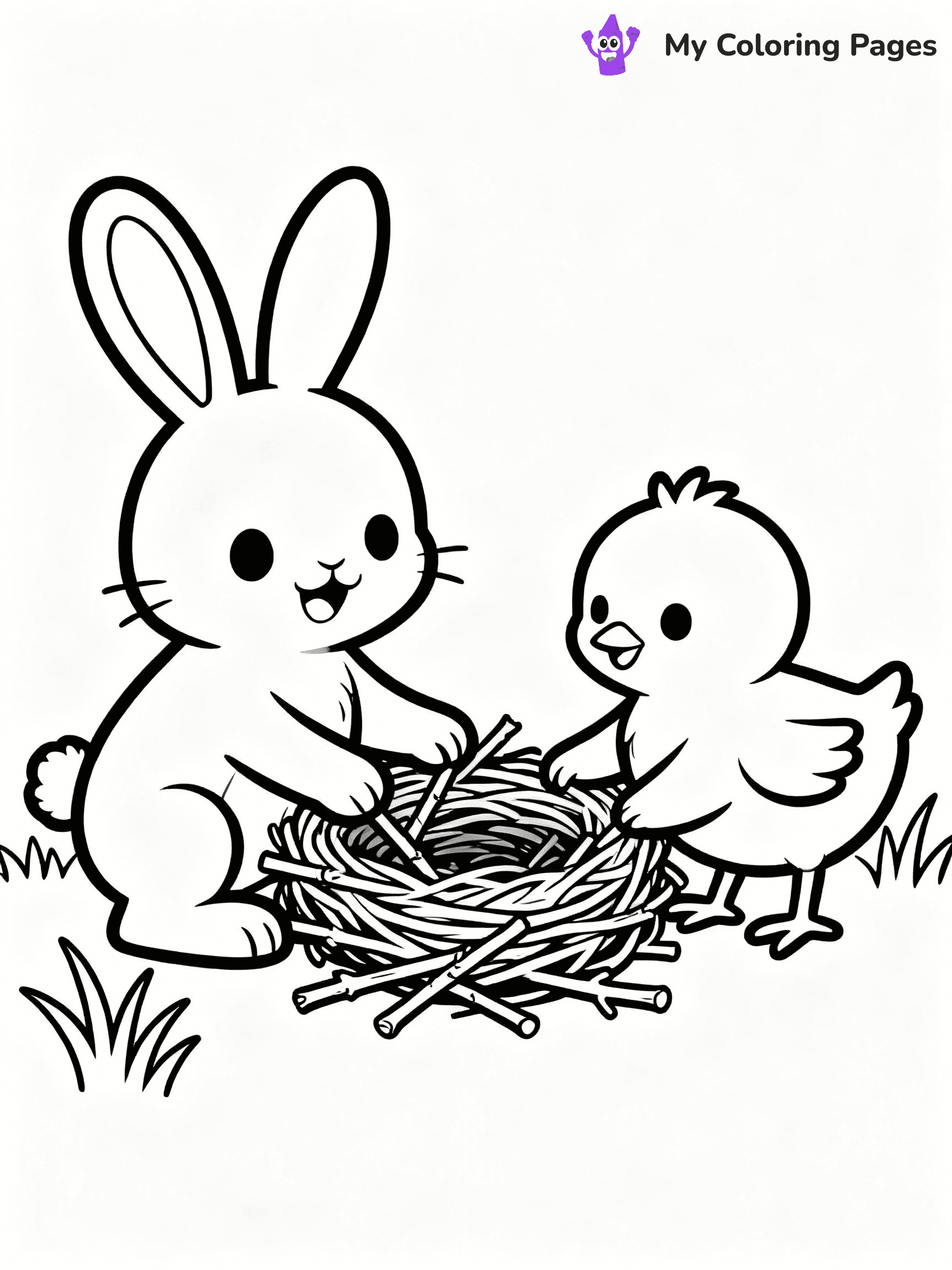 Easter Bunny Coloring Pages - 35