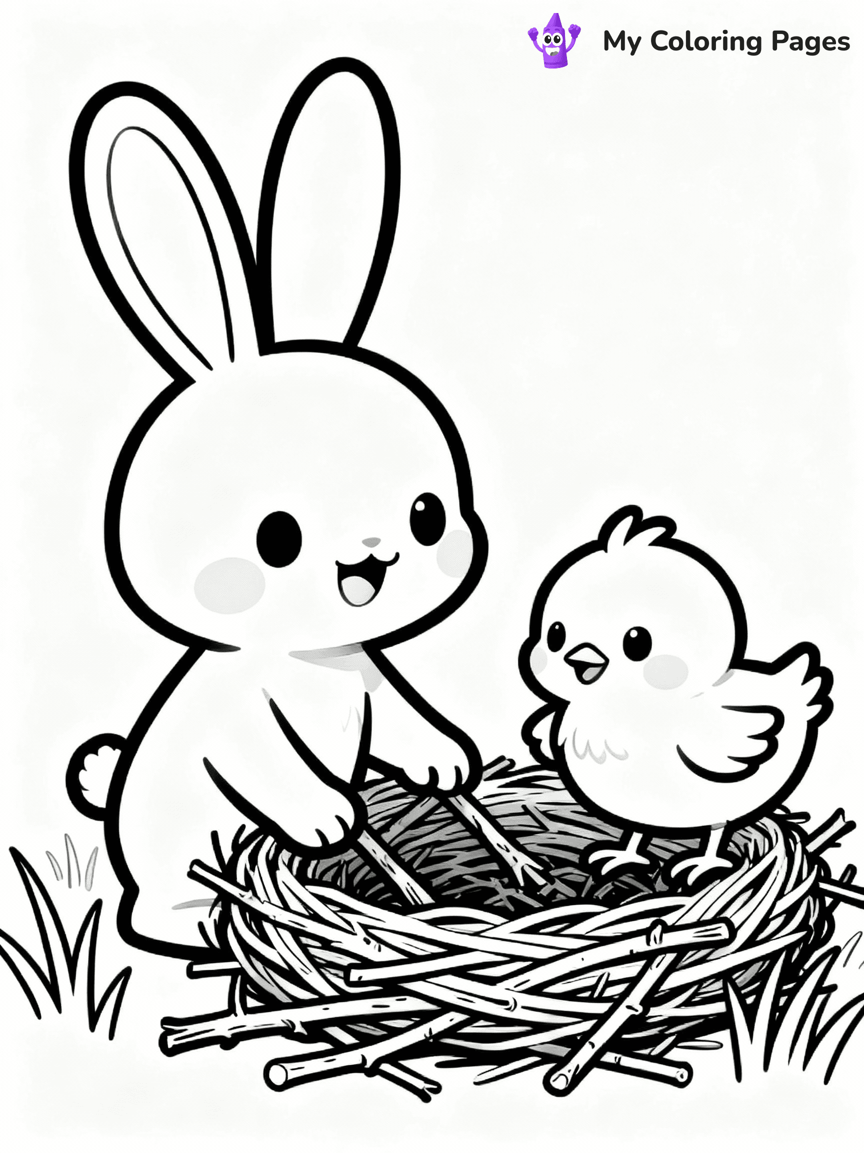 Easter Bunny Coloring Pages - 33