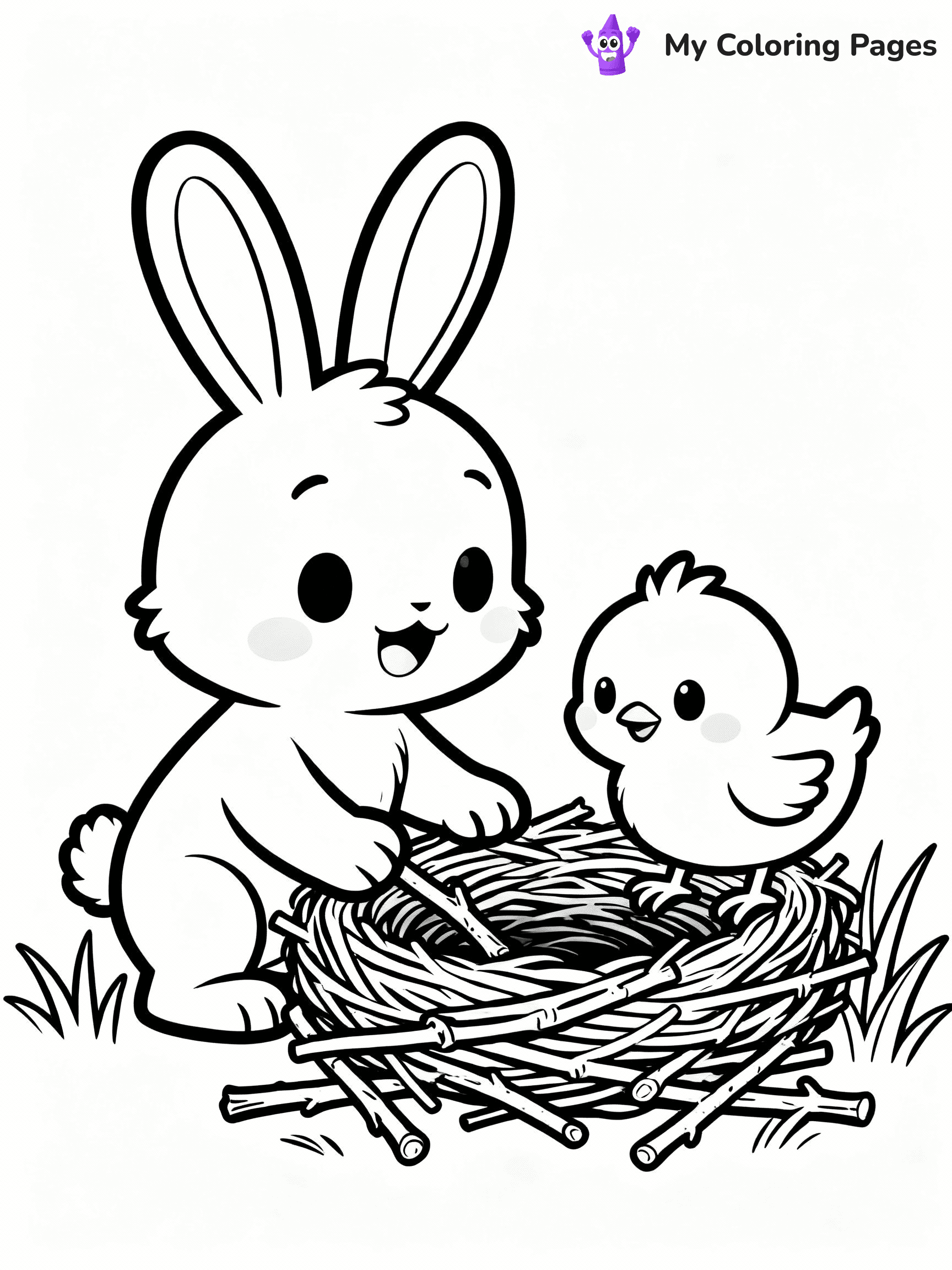 Easter Bunny Coloring Pages - 32