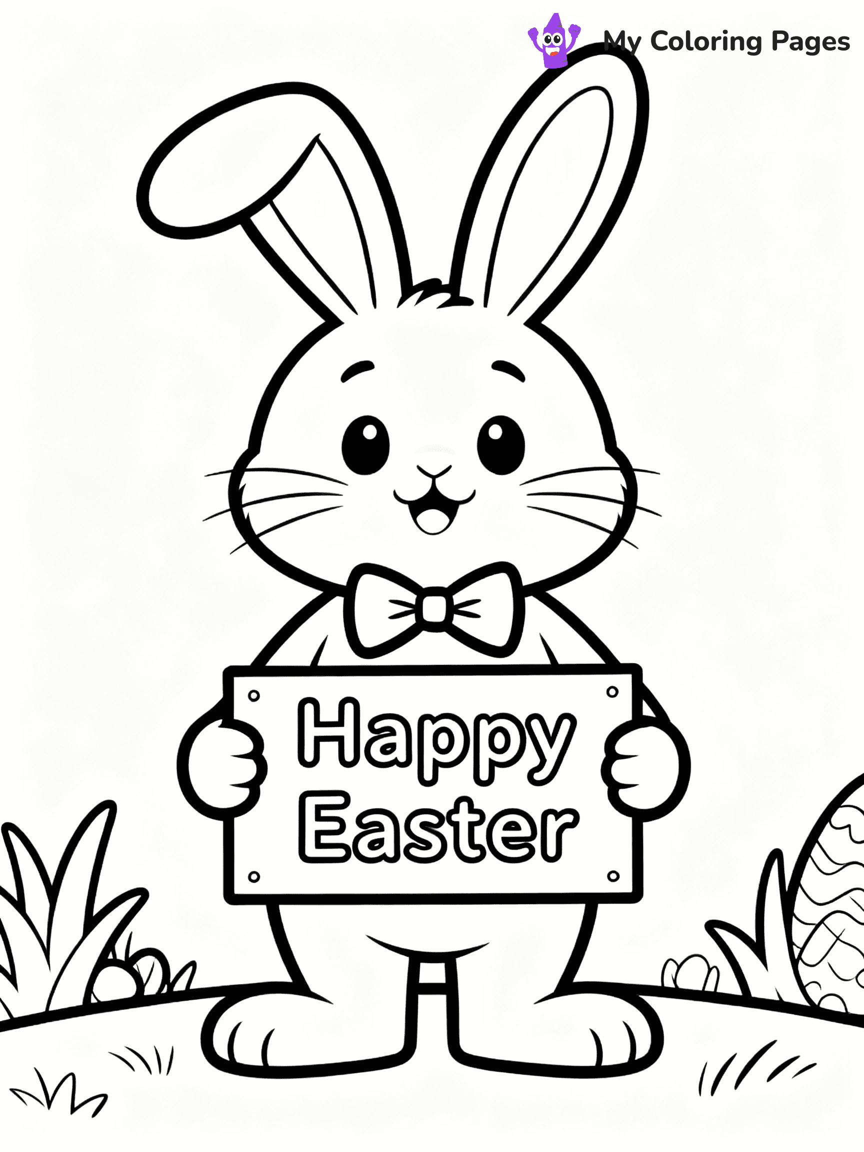 Easter Bunny Coloring Pages - 31