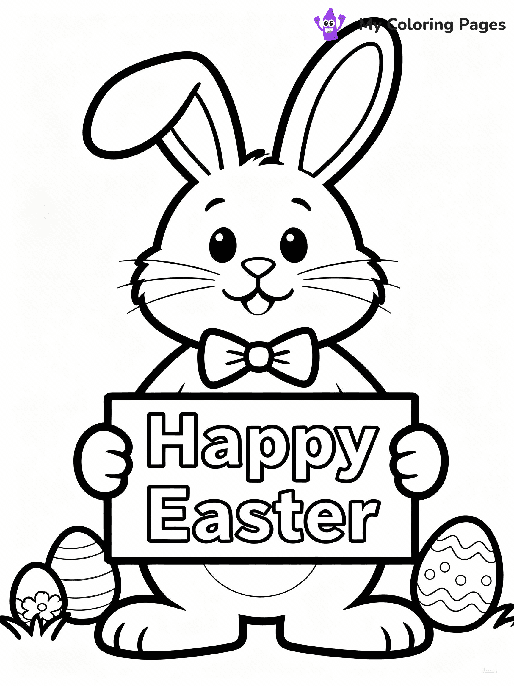 Easter Bunny Coloring Pages - 25