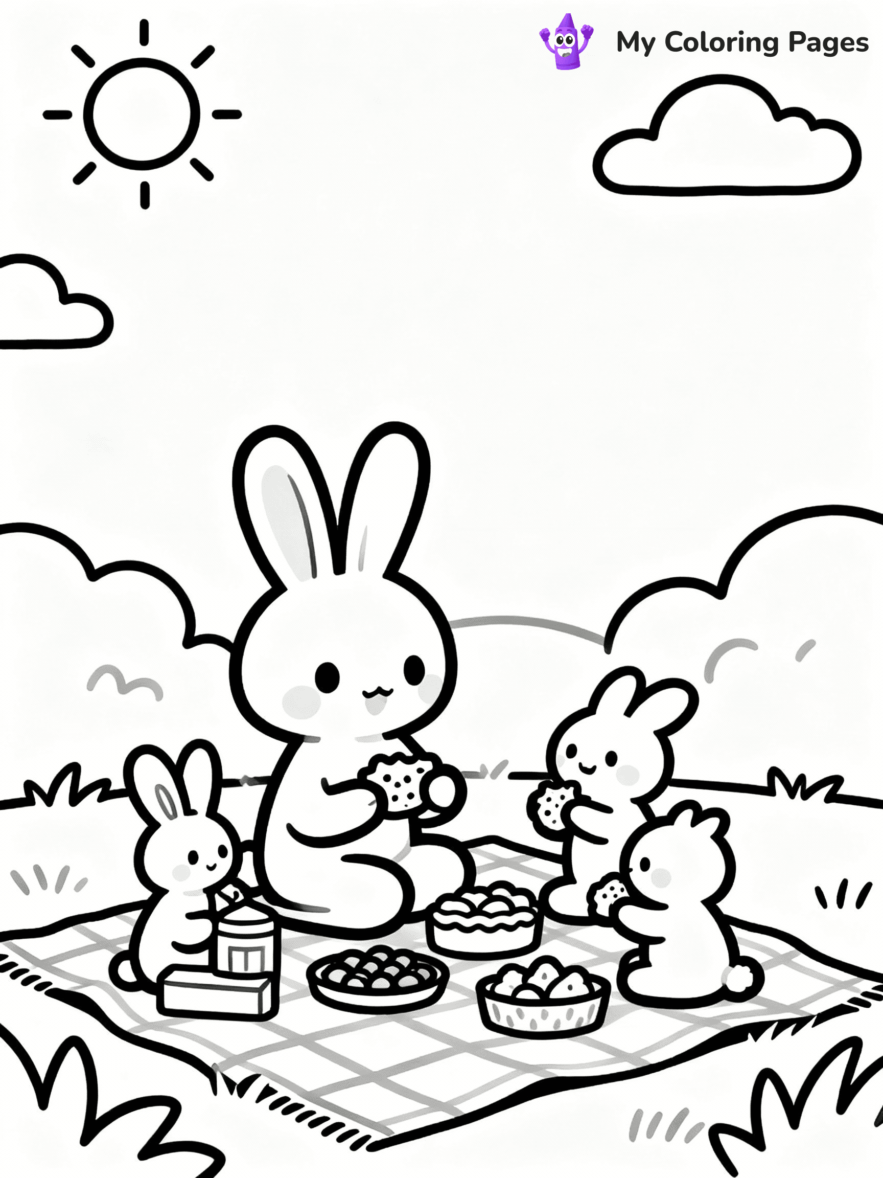 Easter Bunny Coloring Pages - 19