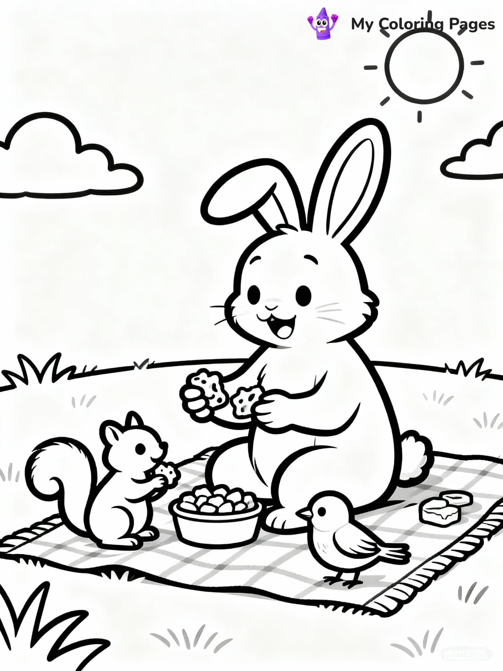 Easter Bunny Coloring Pages - 13