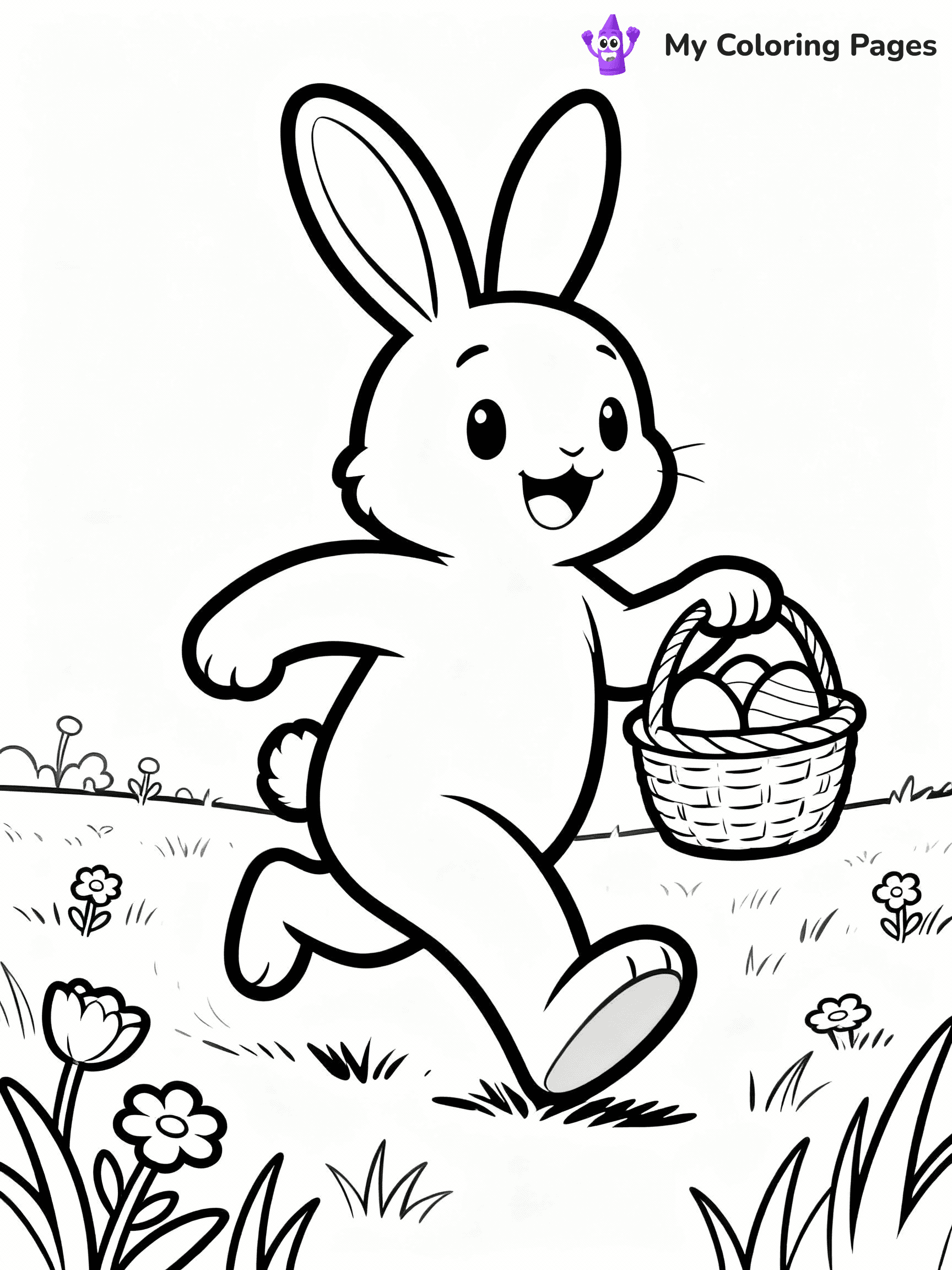 Easter Bunny Coloring Pages - 10