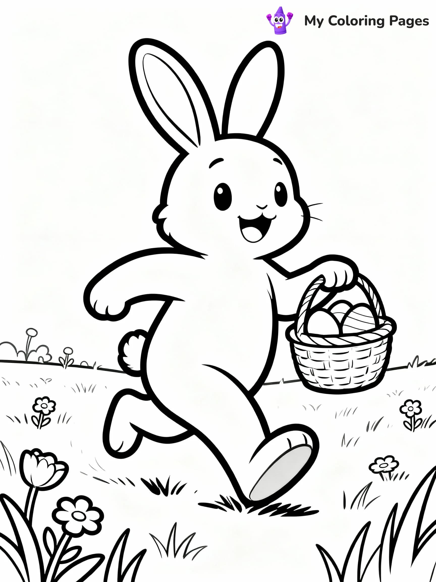 Easter Bunny Coloring Pages - 10