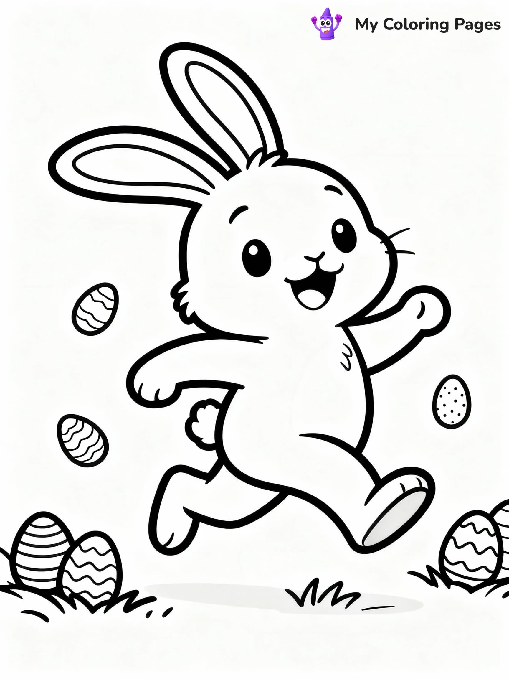 Easter Bunny Coloring Pages - 7
