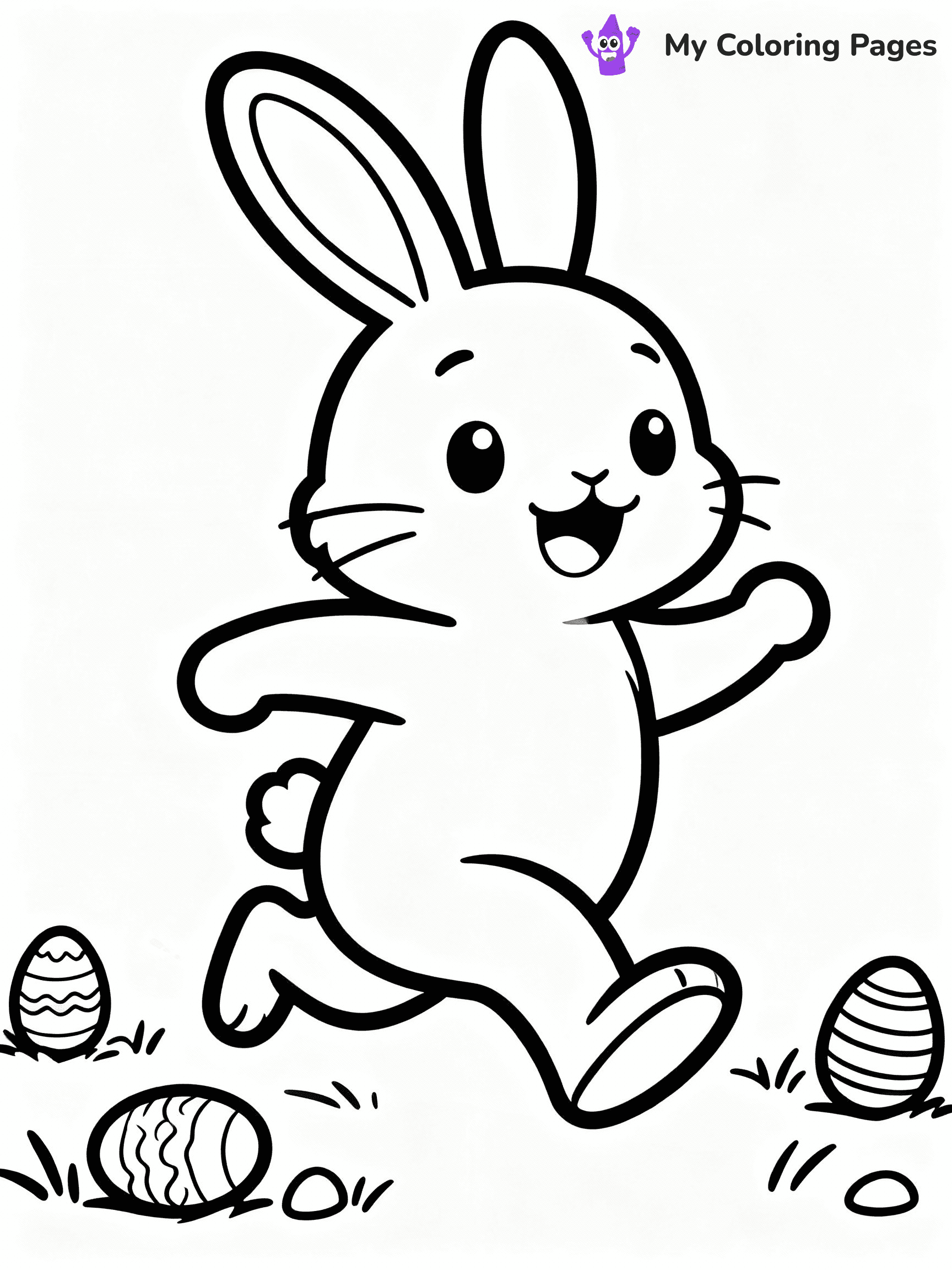 Easter Bunny Coloring Pages - 6