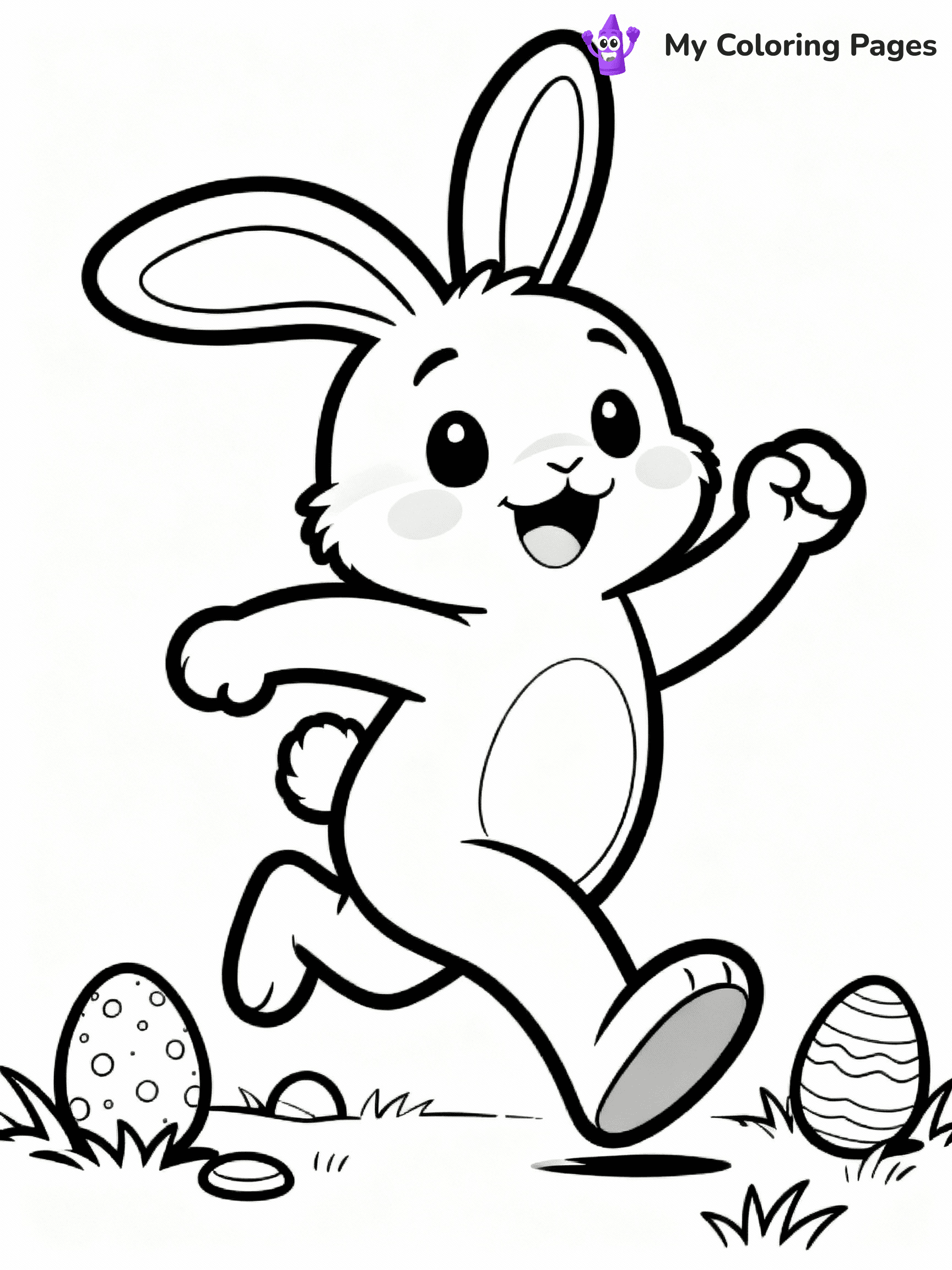 Easter Bunny Coloring Pages - 4
