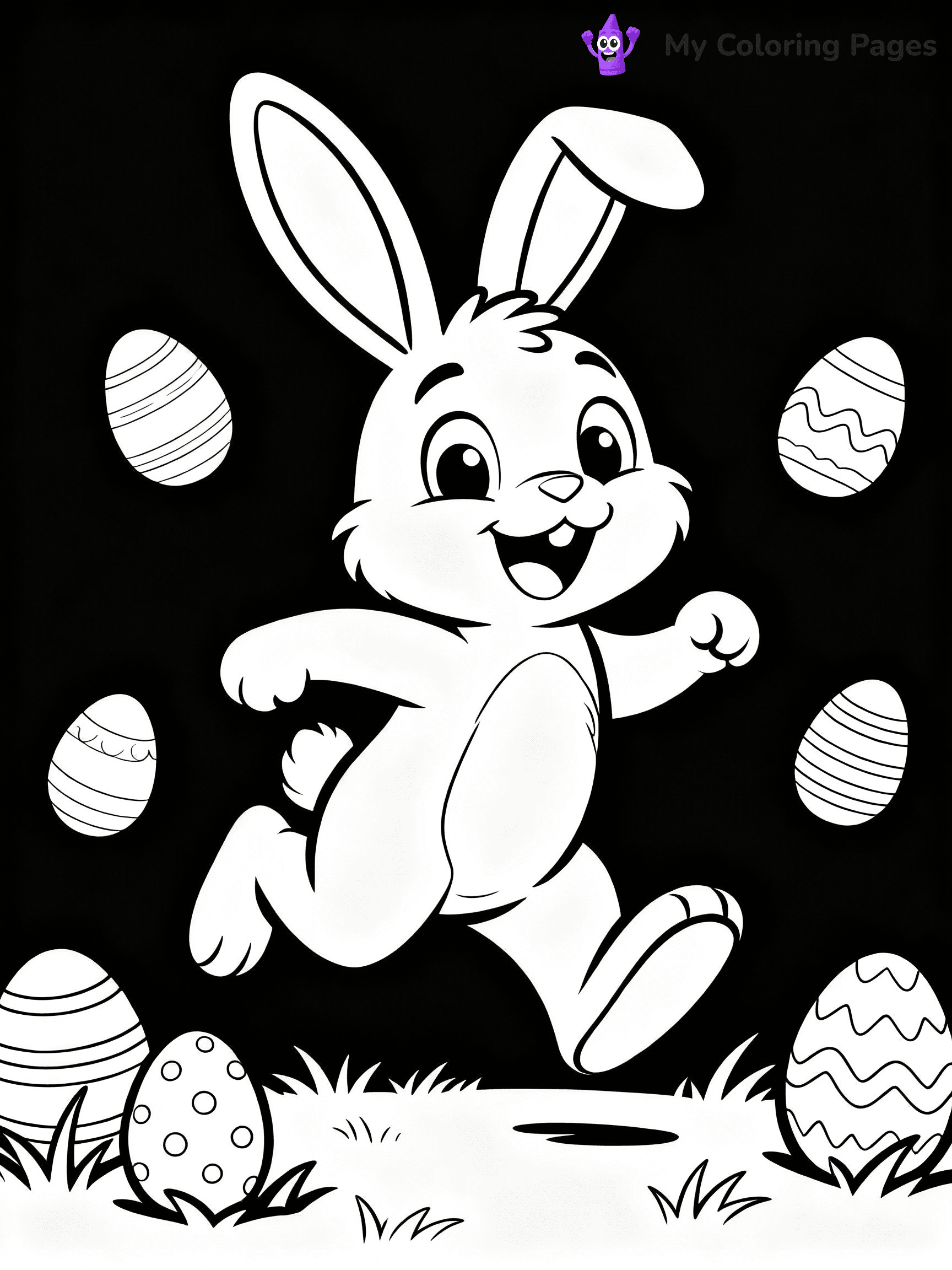 Easter Bunny Coloring Pages - 3