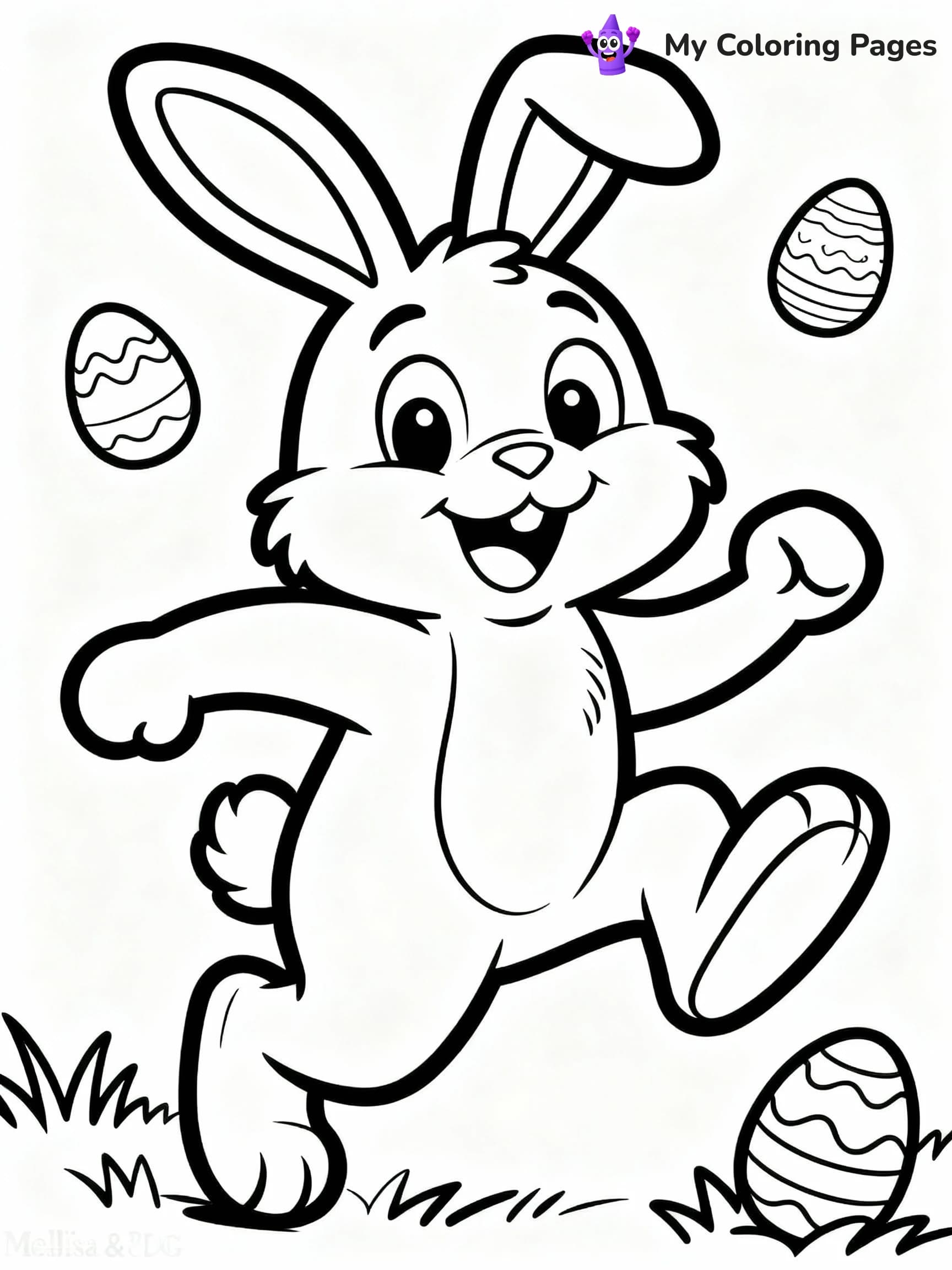 Easter Bunny Coloring Pages - 2