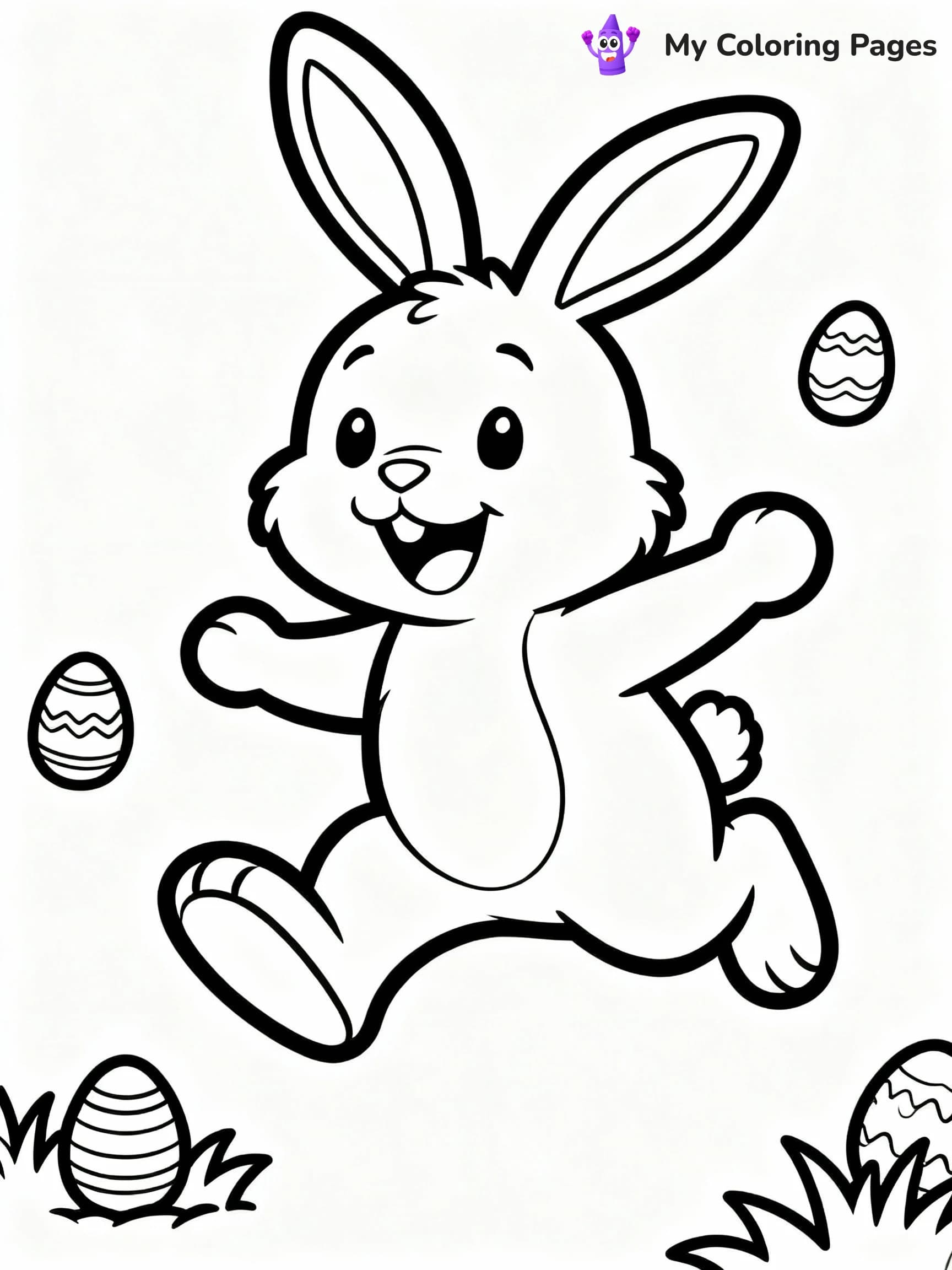 Easter Bunny Coloring Pages - 1