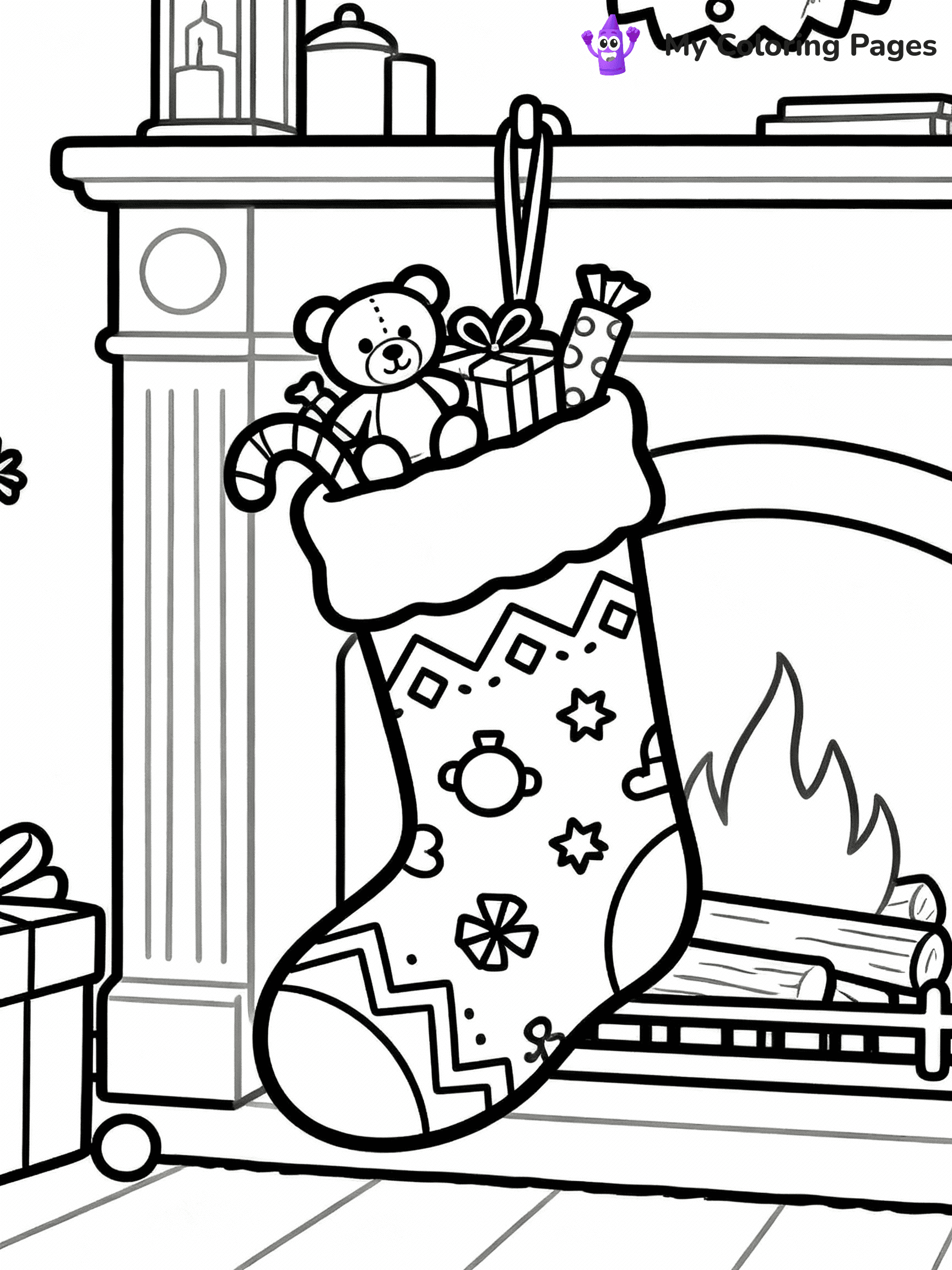 Stocking Coloring Pages - 17