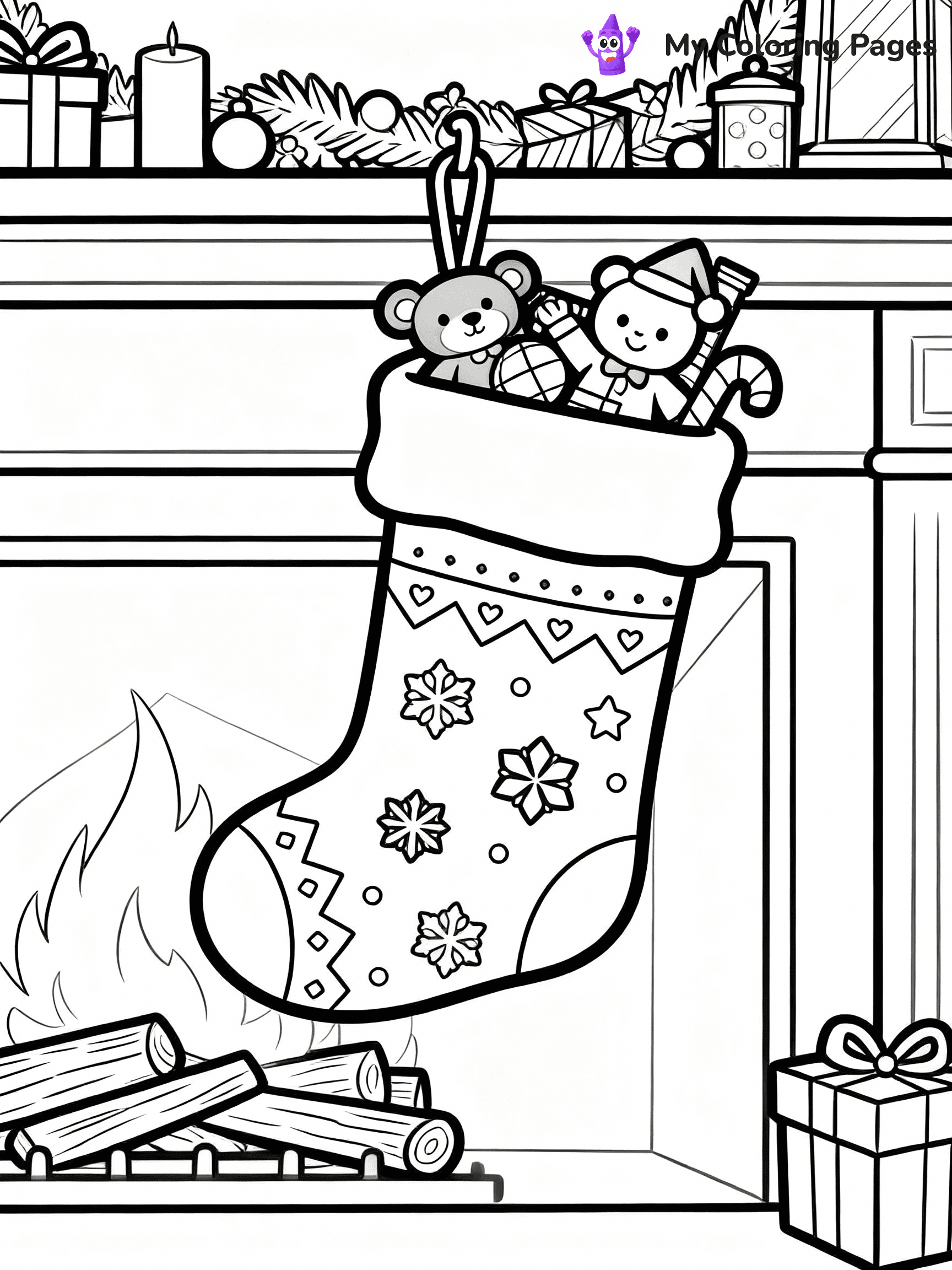 Stocking Coloring Pages - 16