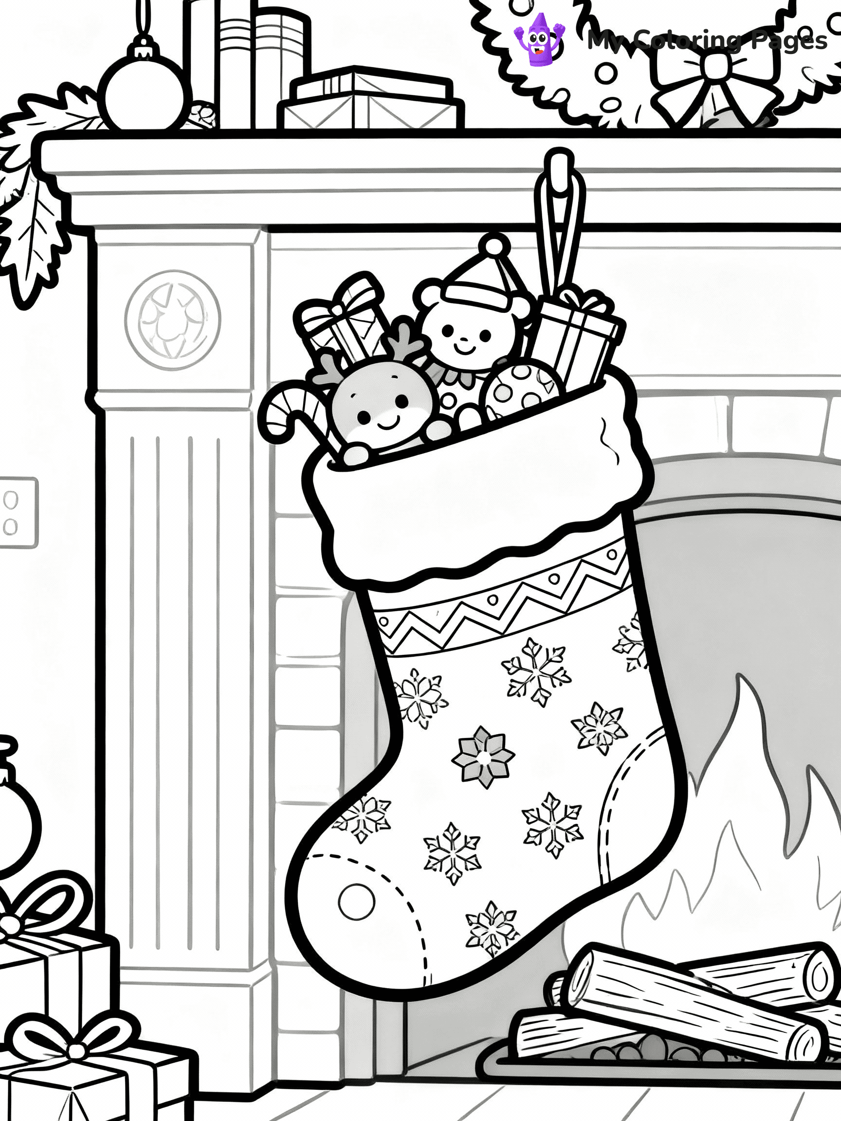 Stocking Coloring Pages - 15