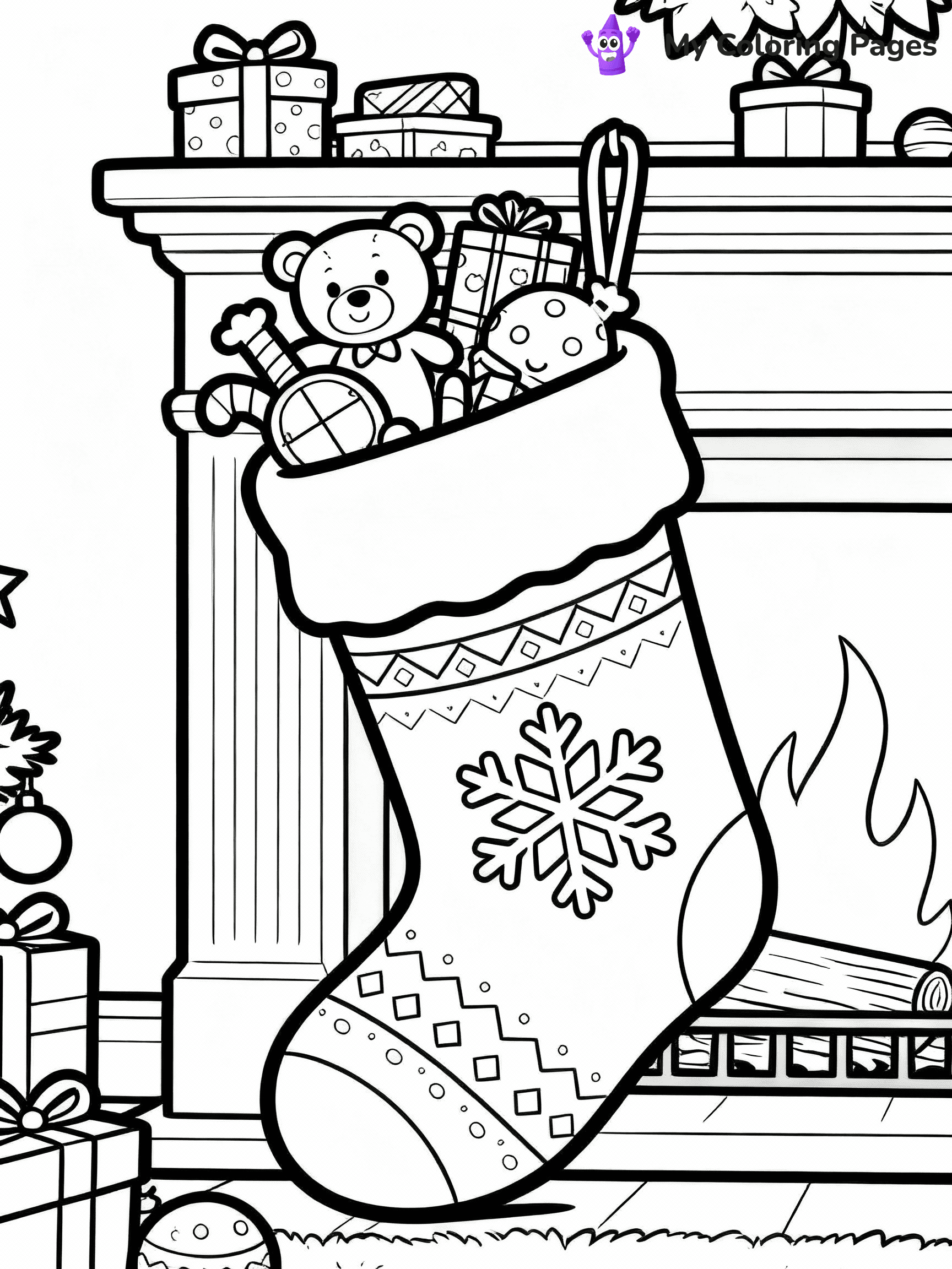 Stocking Coloring Pages - 14