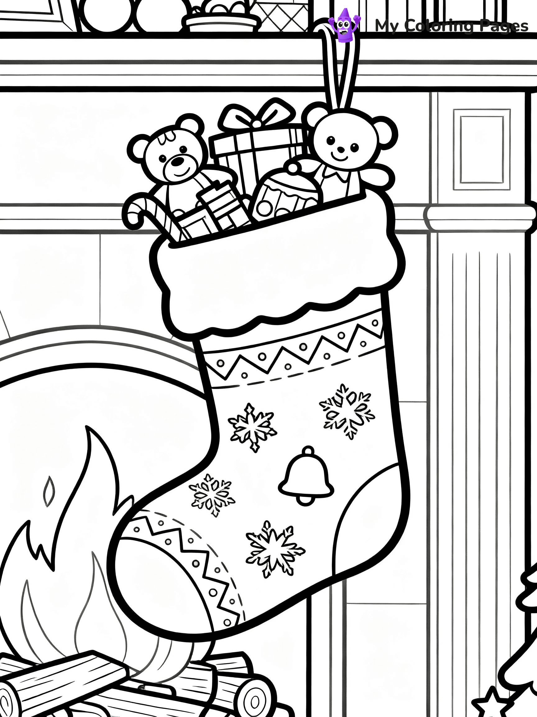 Stocking Coloring Pages - 13