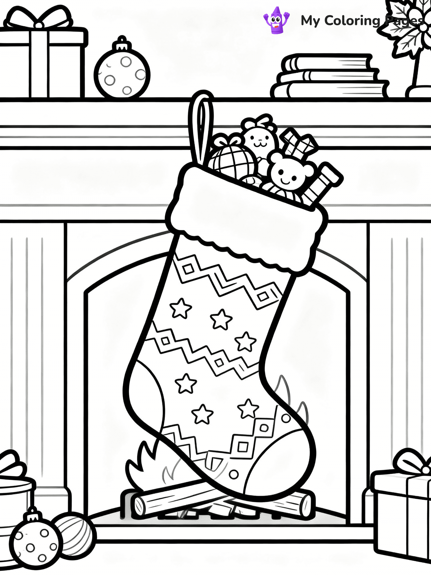 Stocking Coloring Pages - 11