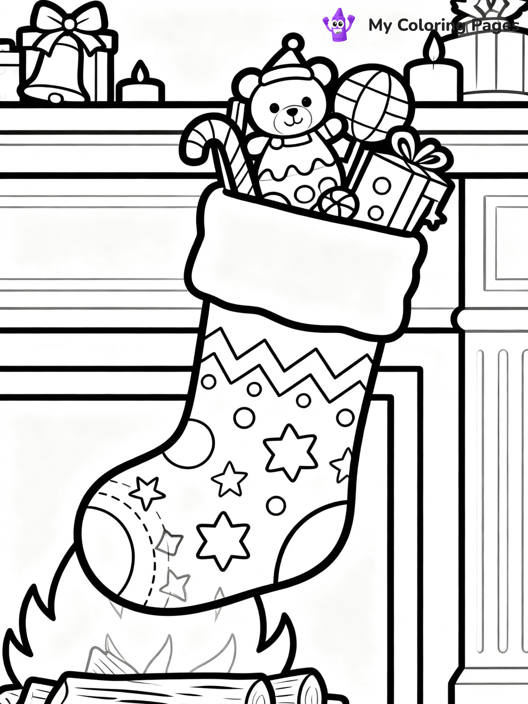 Stocking Coloring Pages - 9