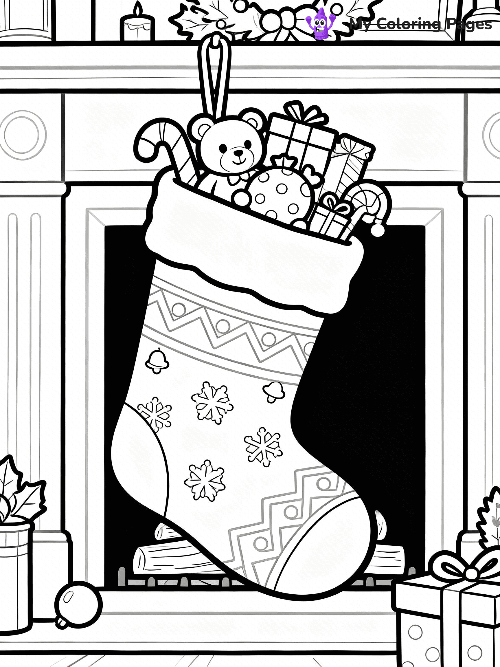 Stocking Coloring Pages - 7