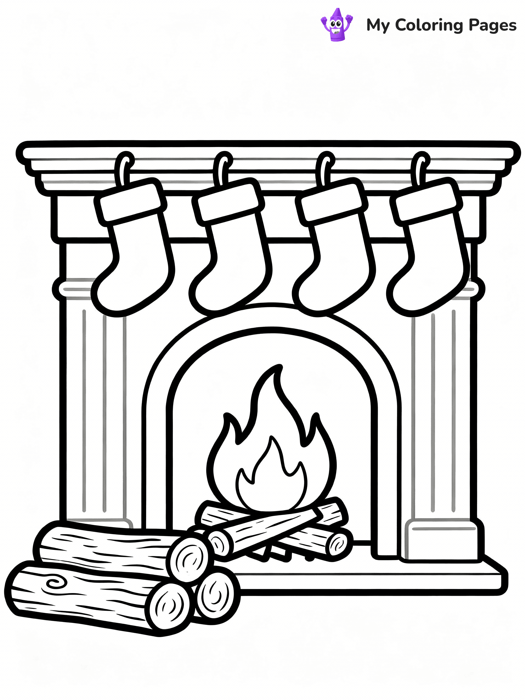 Stocking Coloring Pages - 6