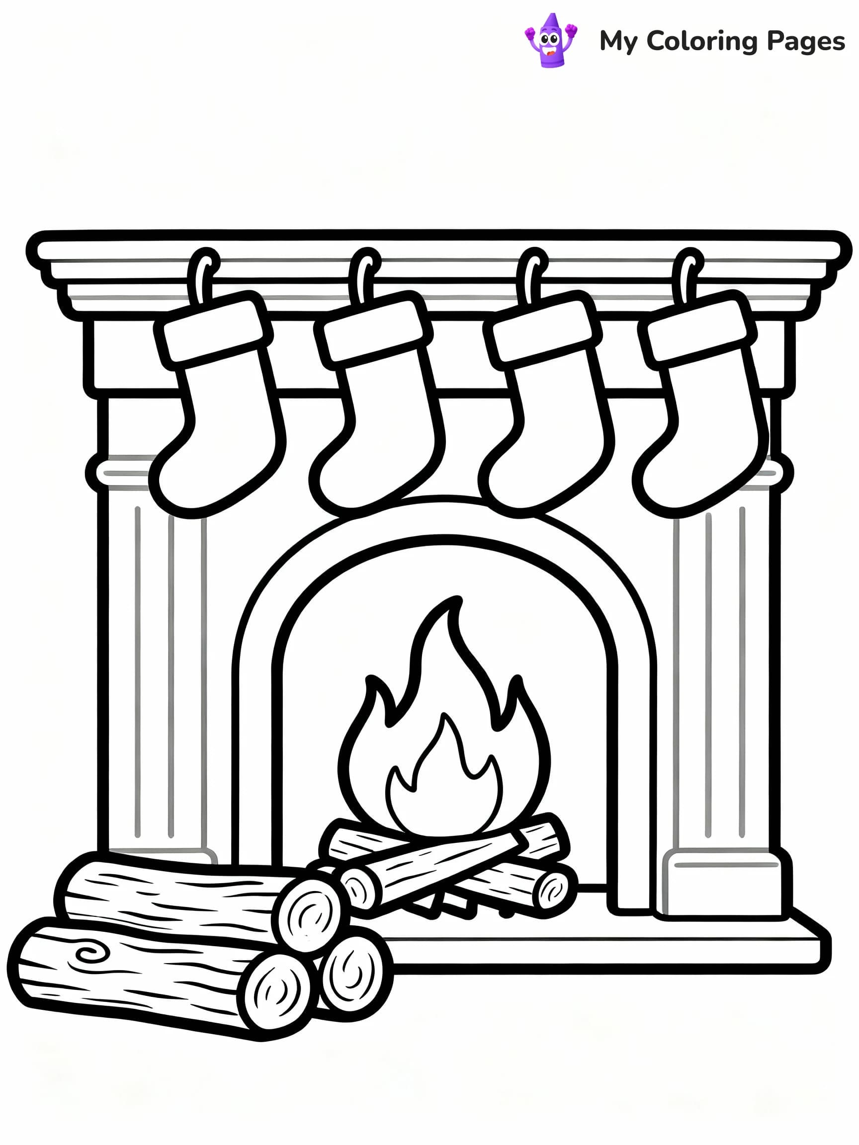 Stocking Coloring Pages - 6