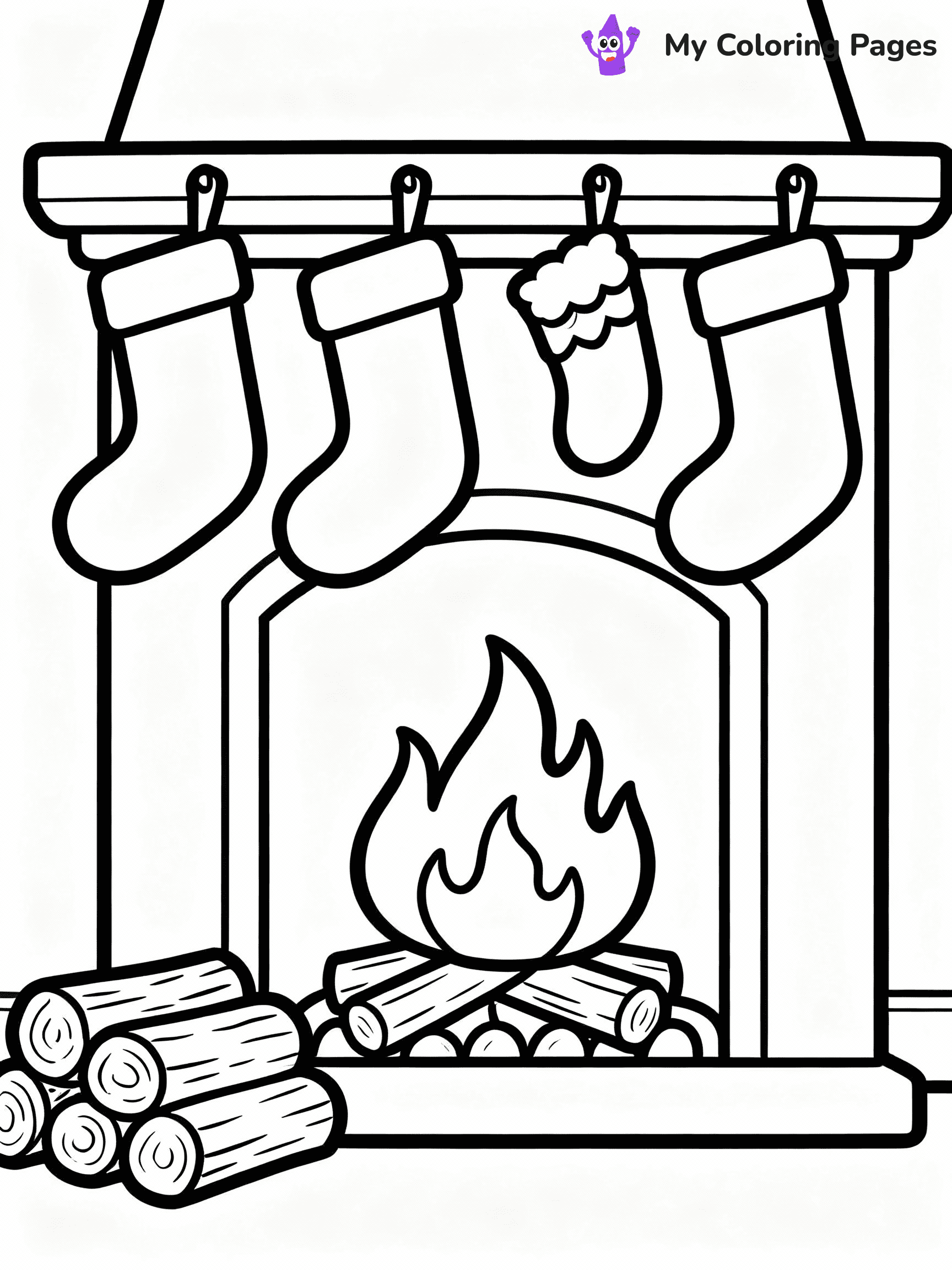 Stocking Coloring Pages - 4