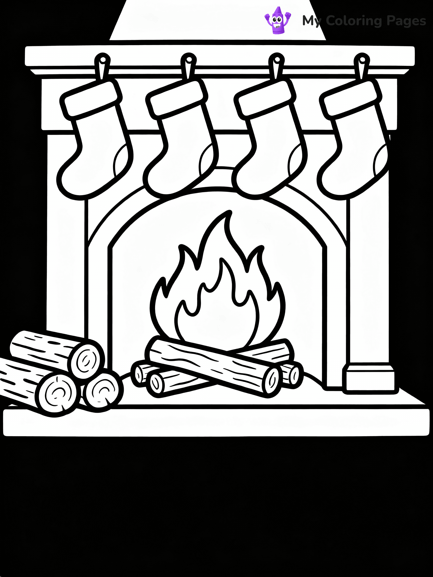 Stocking Coloring Pages - 1