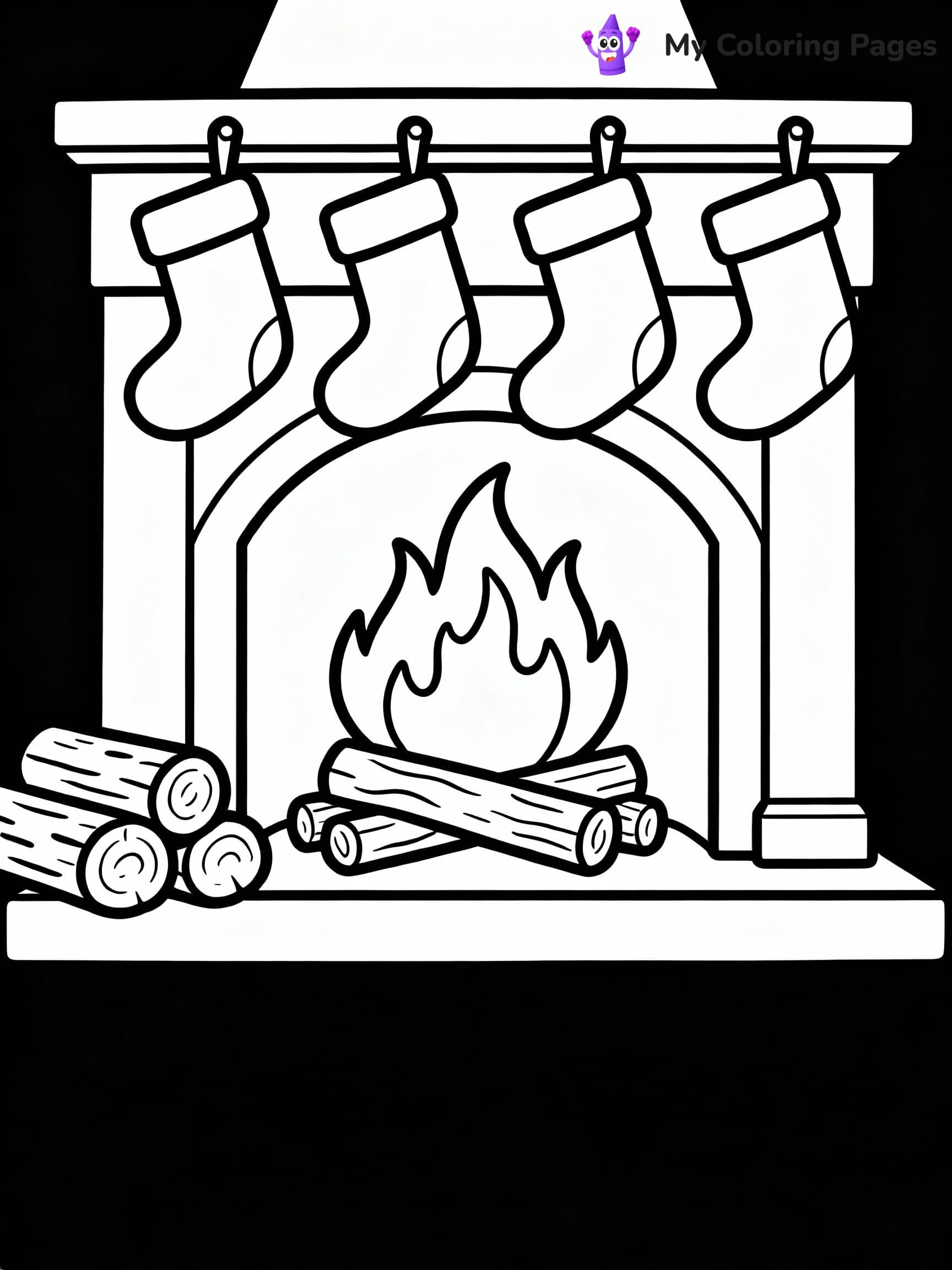 Stocking Coloring Pages - 1