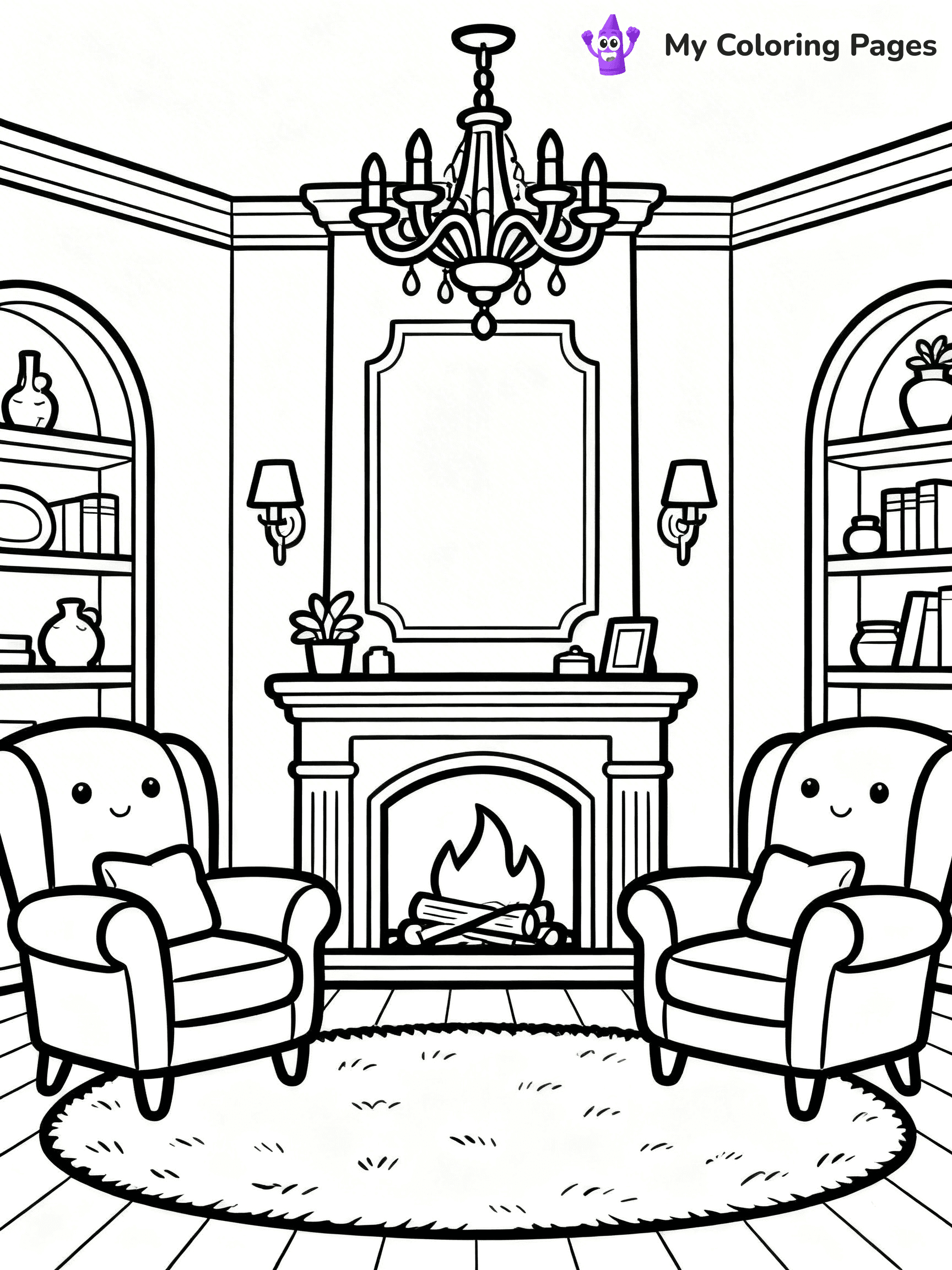 Mansion Coloring Pages - 110