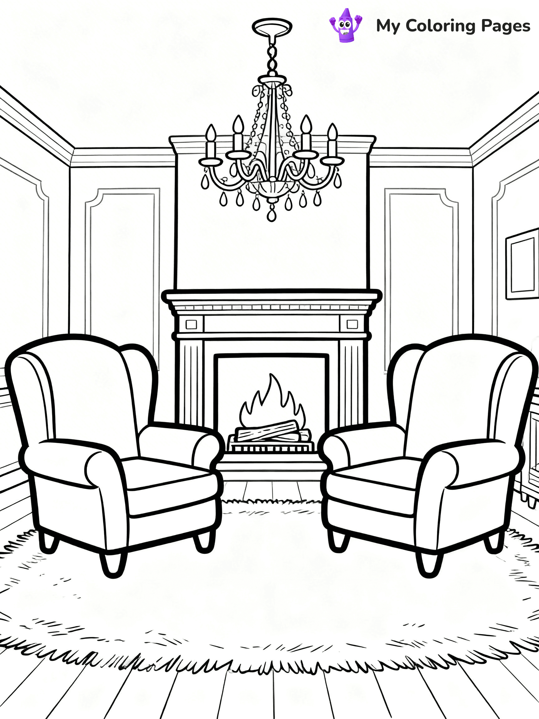 Mansion Coloring Pages - 107
