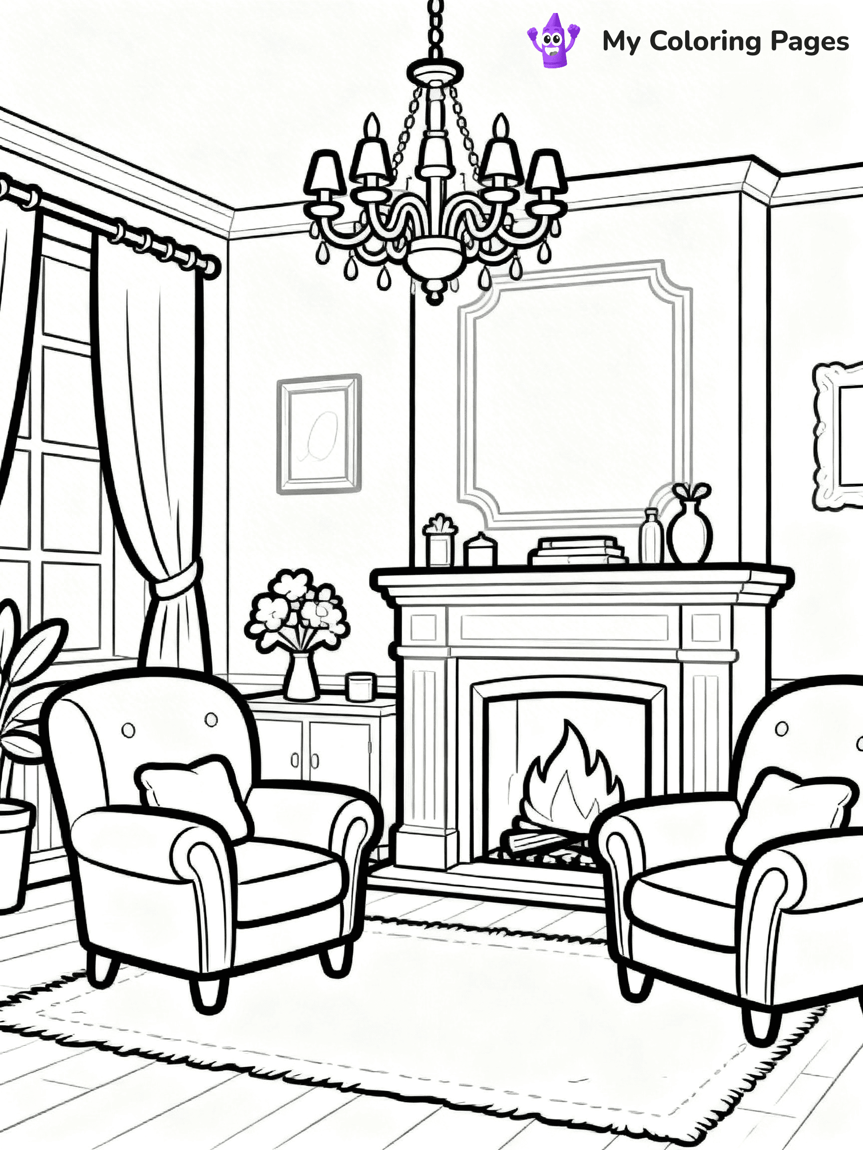 Mansion Coloring Pages - 105